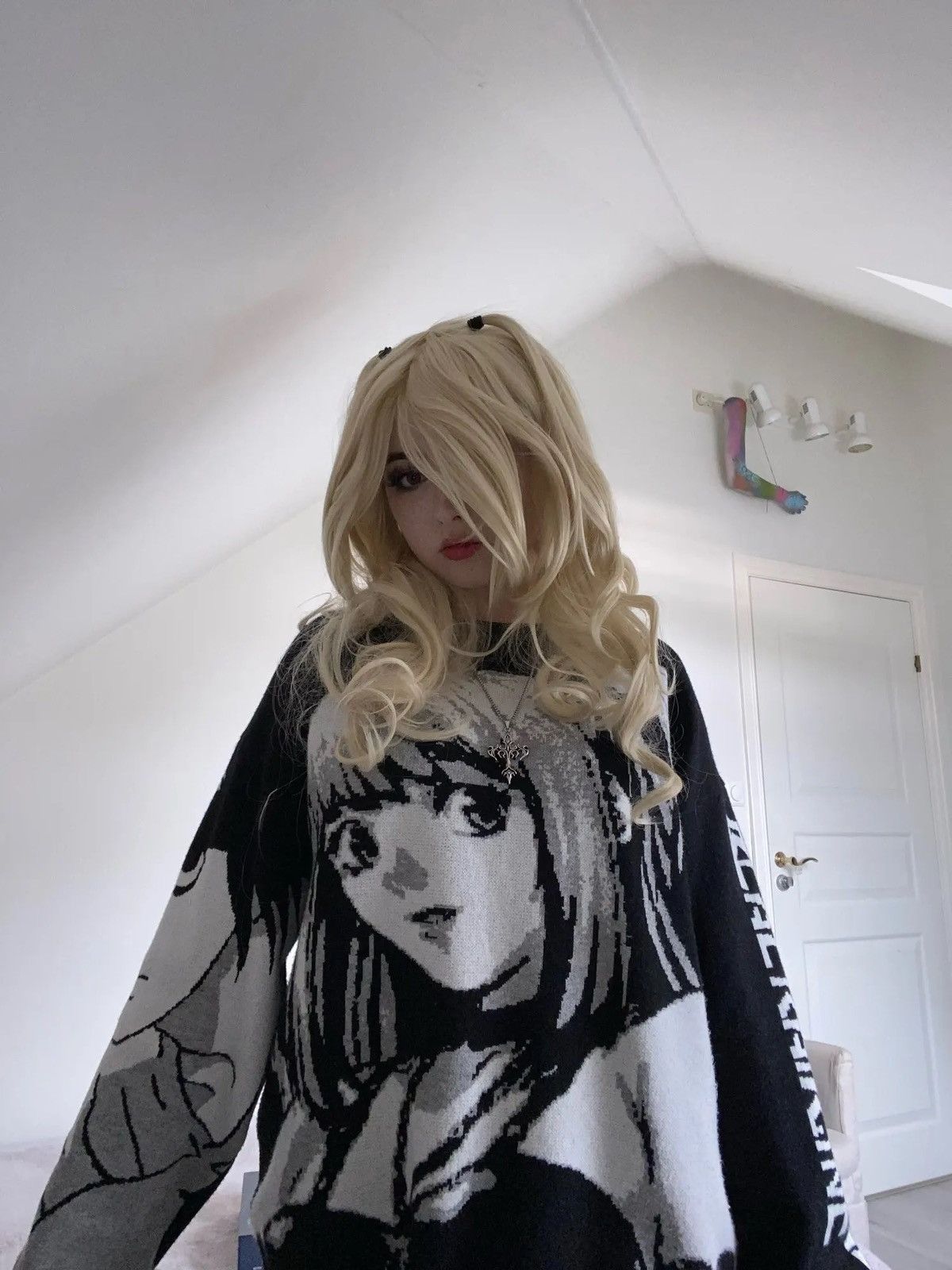 Japanese Brand × Vintage Hip-hop Anime knitted pullover Japanese style sweater Size US L / EU 52-54 / 3 - 9 Thumbnail