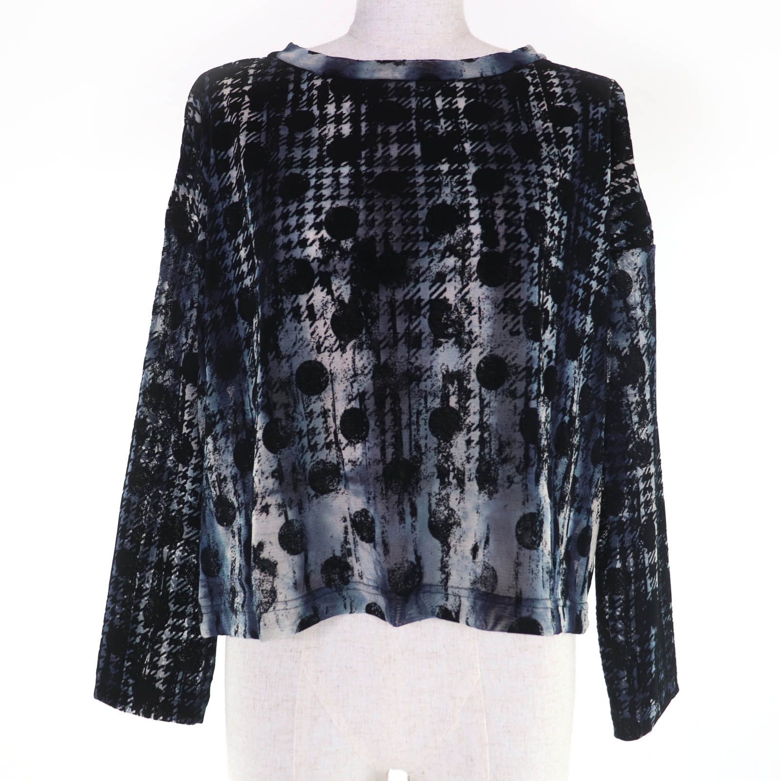 Other Other Y's Flocked Print Polyester Rayon T-shirt Textile T-Shirts DUTY FREE for USA Size ONE SIZE - 1 Thumbnail