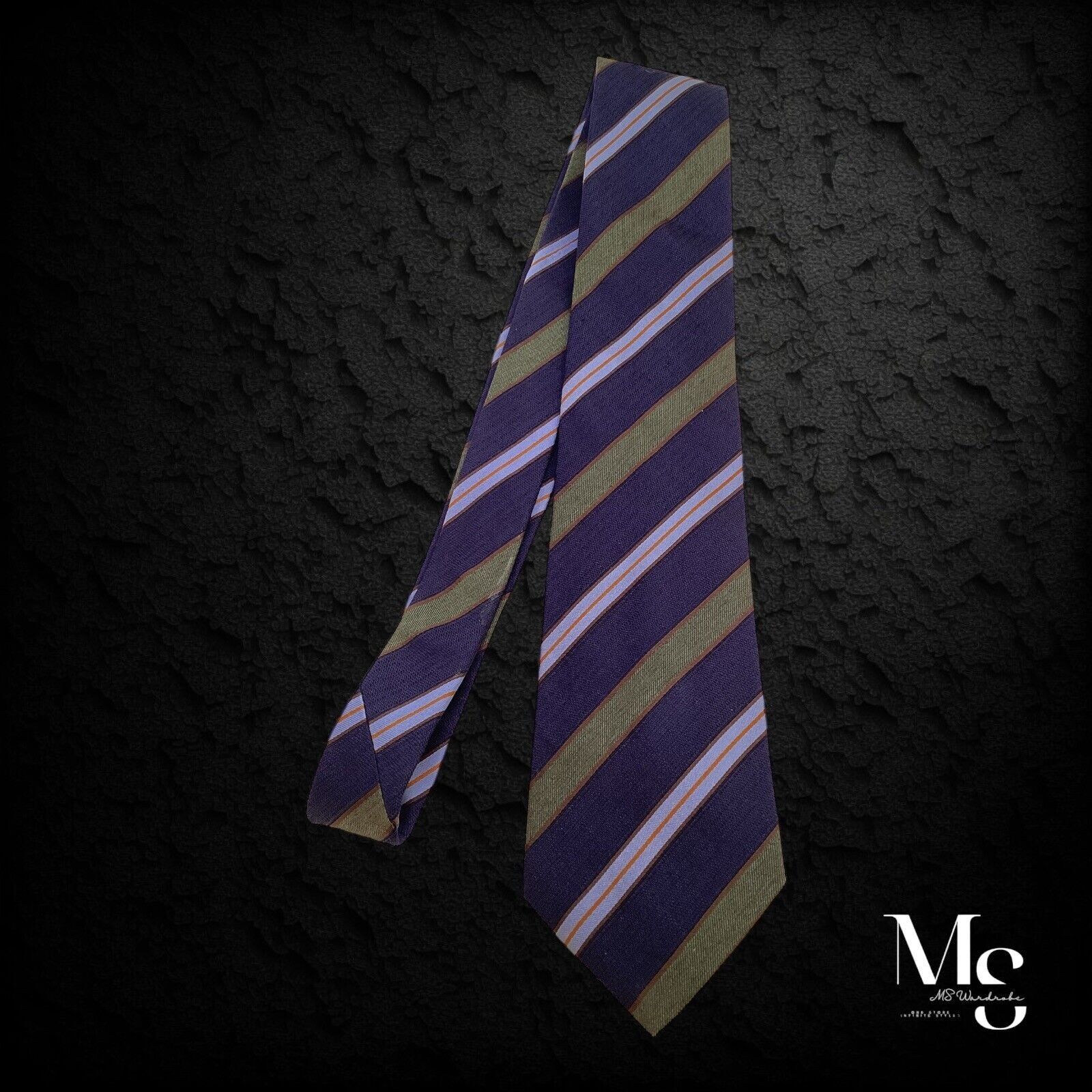 Aquascutum AQUASCUTUM Current Purple Striped Luxury Silk TieMade In Ita Size ONE SIZE - 5 Thumbnail