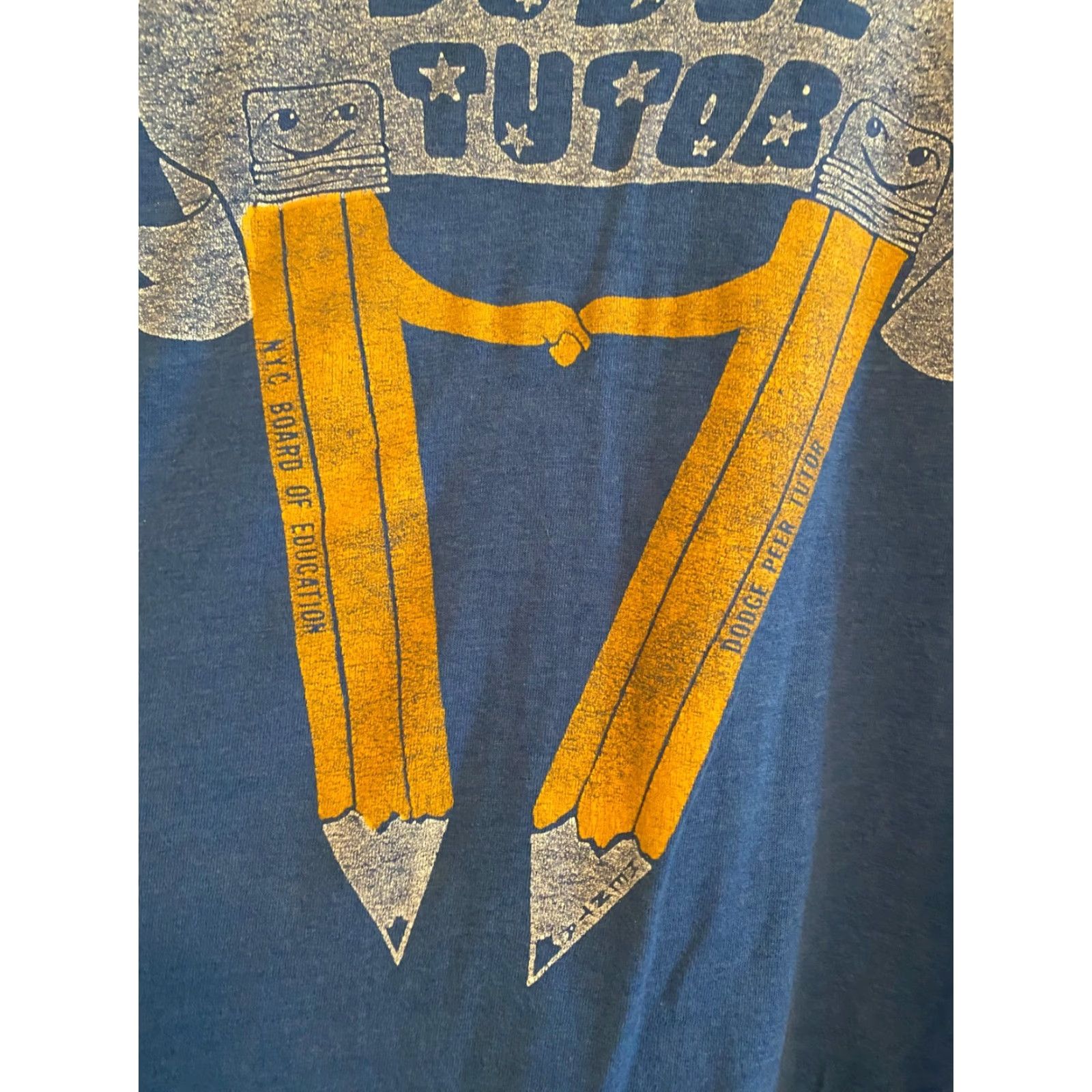 Vintage VTG 80s NYC Board of education Dodge Peer tutor Single stitch T-Shirt Size US M / EU 48-50 / 2 - 2 Thumbnail