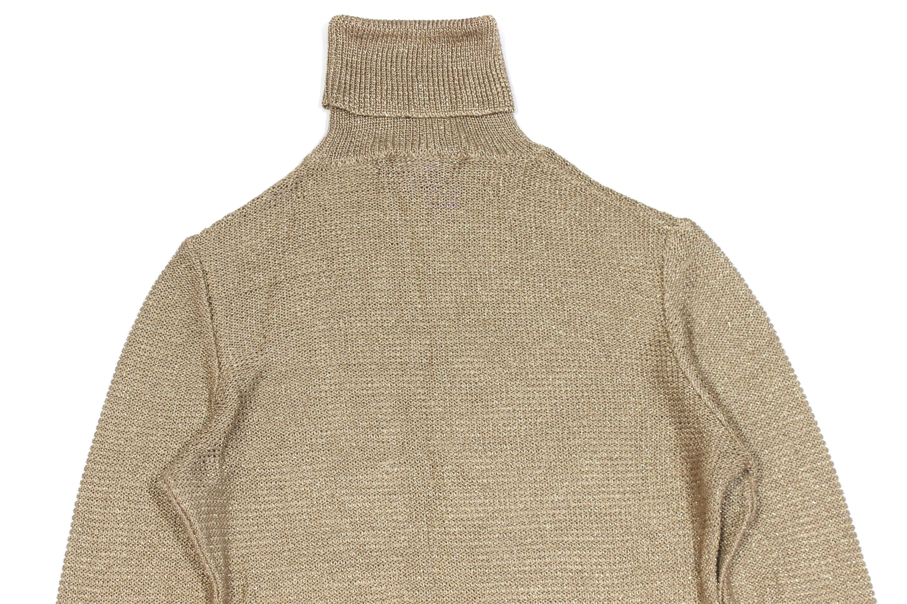 Ralph Lauren Purple Label Golden Knit Dress Size M / US 6-8 / IT 42-44 - 4 Thumbnail