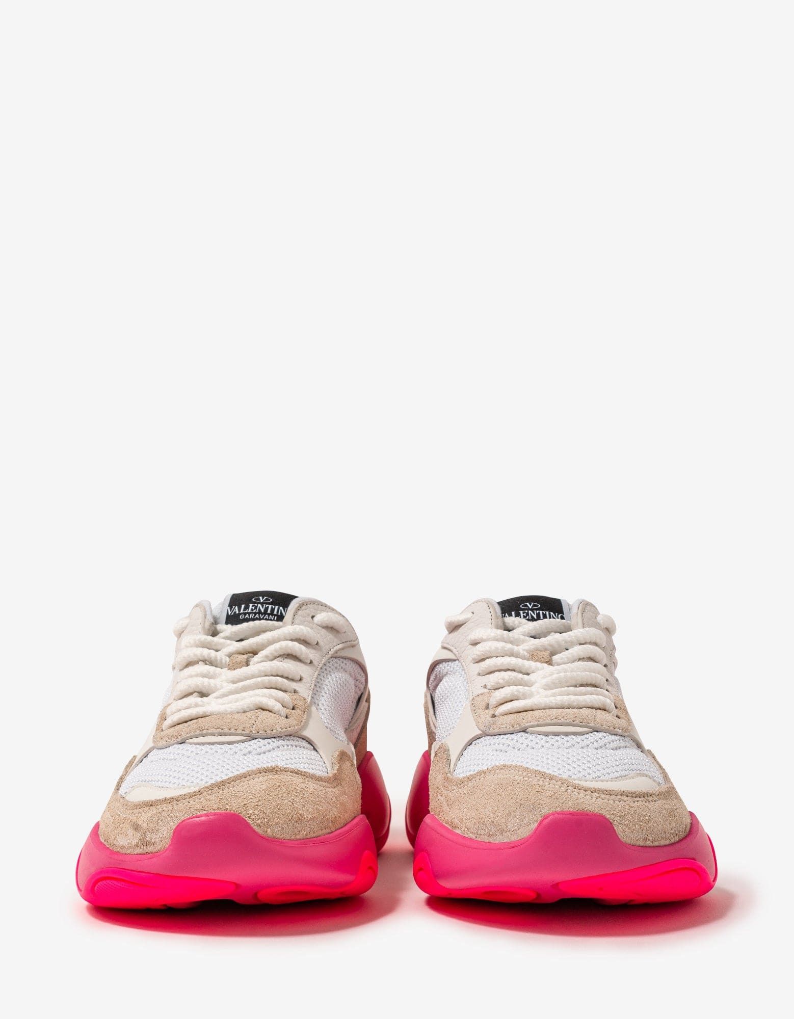 Valentino Valentino Garavani White Bubbleback Mesh and Suede Trainers Size US 9 / EU 42 - 6 Thumbnail
