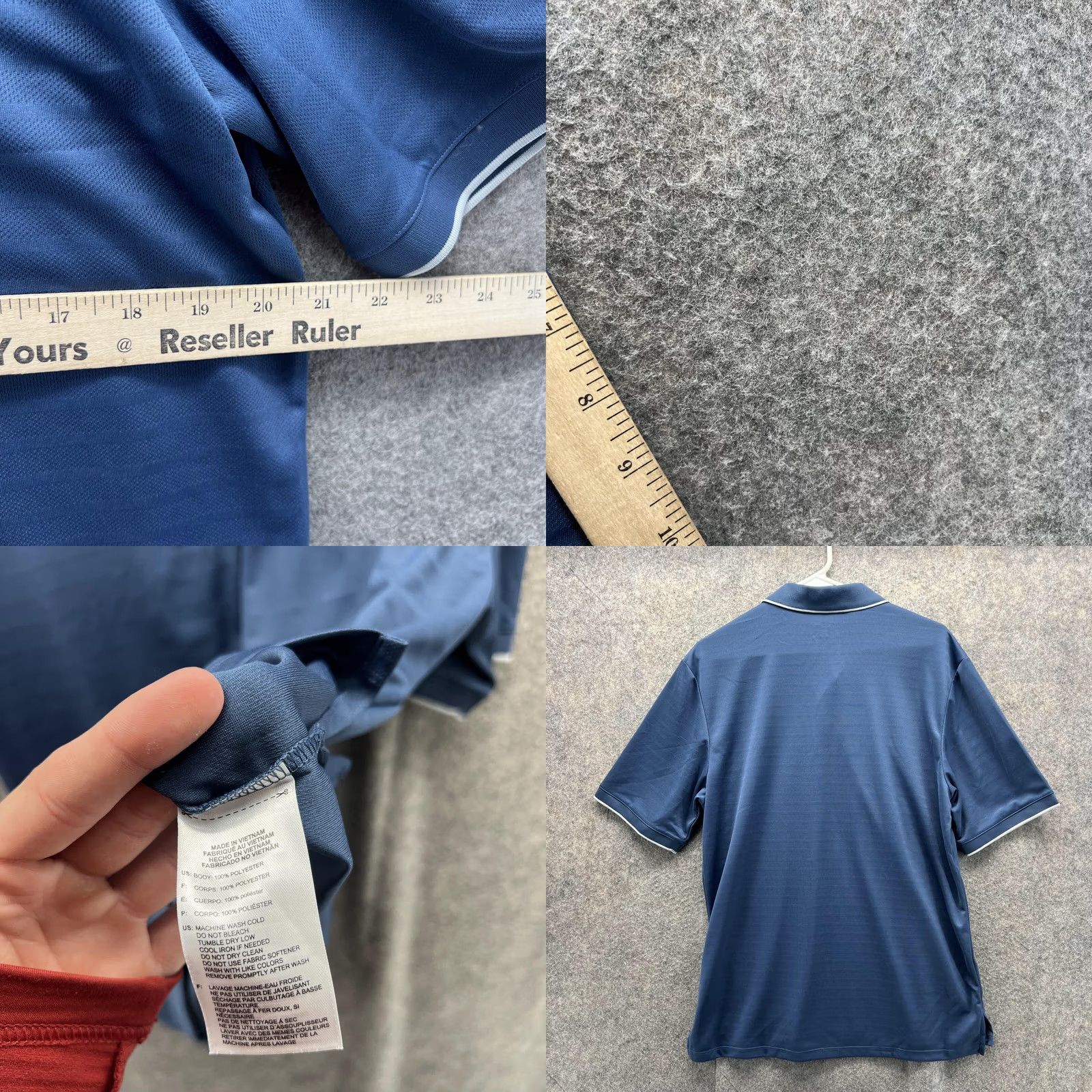 Adidas Adidas Polo Shirt Men Medium Blue Navy Clima Cool Polyester Golf Shirt Mens Polo Size US M / EU 48-50 / 2 - 8 Thumbnail