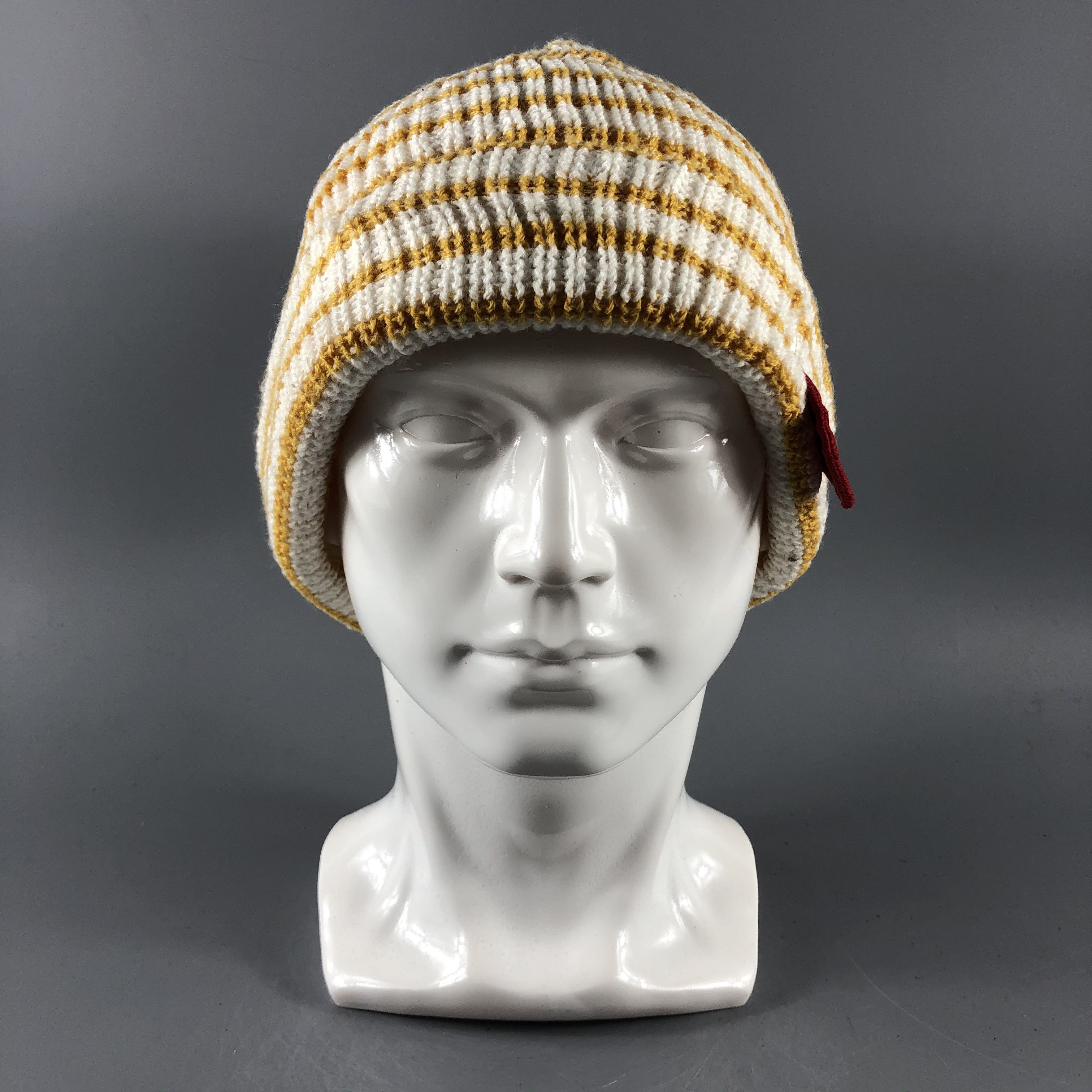 image of Vintage Cap & Tomato Hats Stripe Beanie Smiley Snow Hat B959, Men's