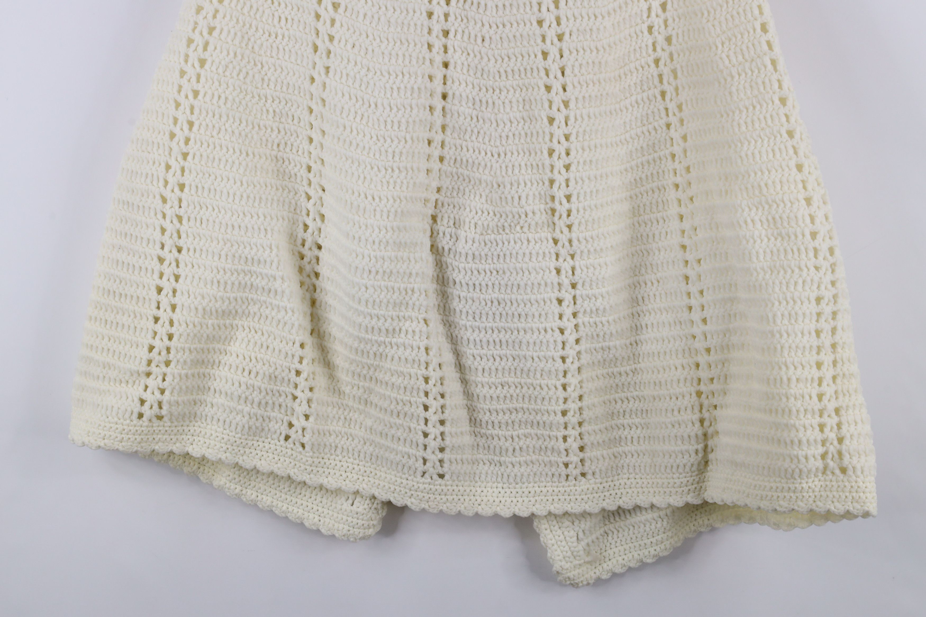 Vintage Vintage 50s 60s Rockabilly Hand Crochet Sweater Cape Poncho Size ONE SIZE - 11 Thumbnail