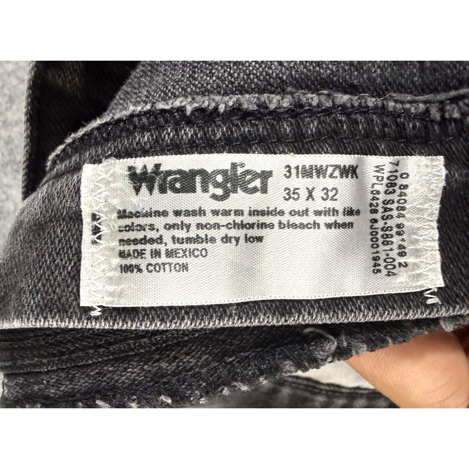 Wrangler Wrangler Cowboy Cut Jeans Mens 35x32 Gray Denim Relaxed Fit 90s Western Pockets Jeans Regular Mens Size US 35 - 5 Thumbnail