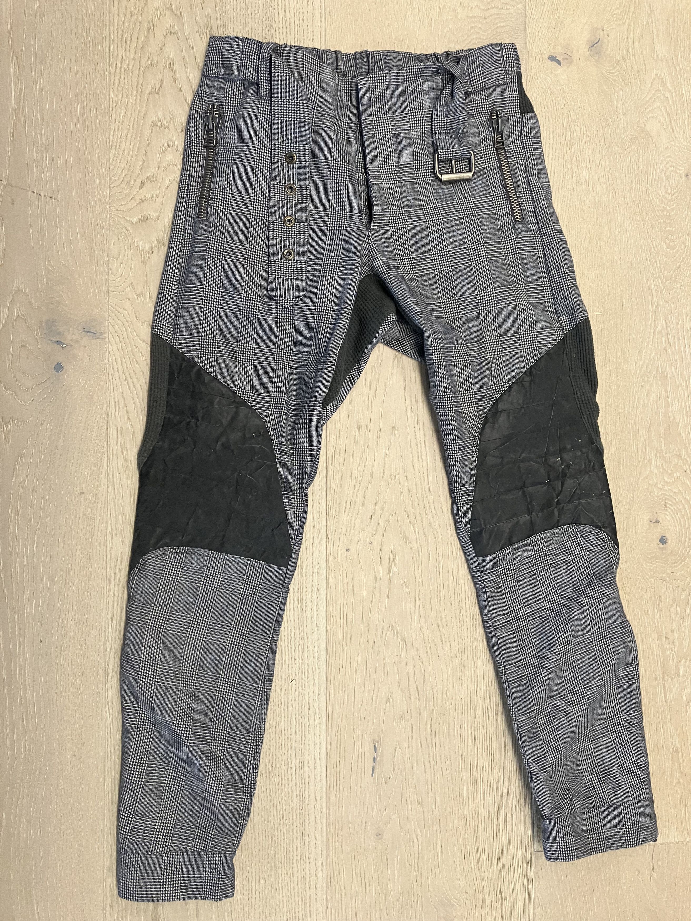 Greg Lauren Greg Lauren Gray Hybrid Moto Pants Medium (Size 2) Size US 32 / EU 48 - 1 Thumbnail