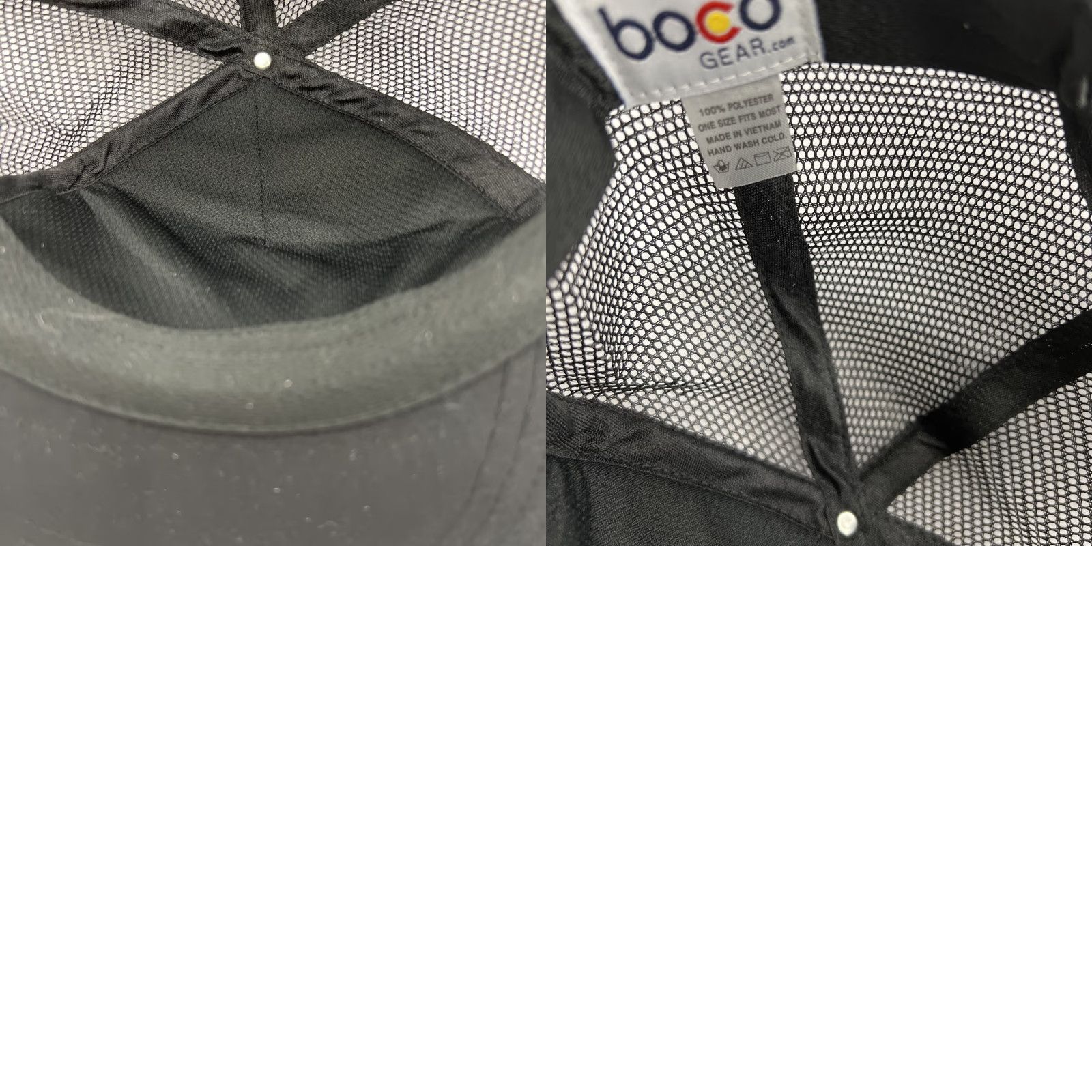 Vintage Rei Co-Op Hat Boco Gear Mountain Minimalism Black White Adjustable Trucker Cap Hat Size ONE SIZE - 8 Thumbnail