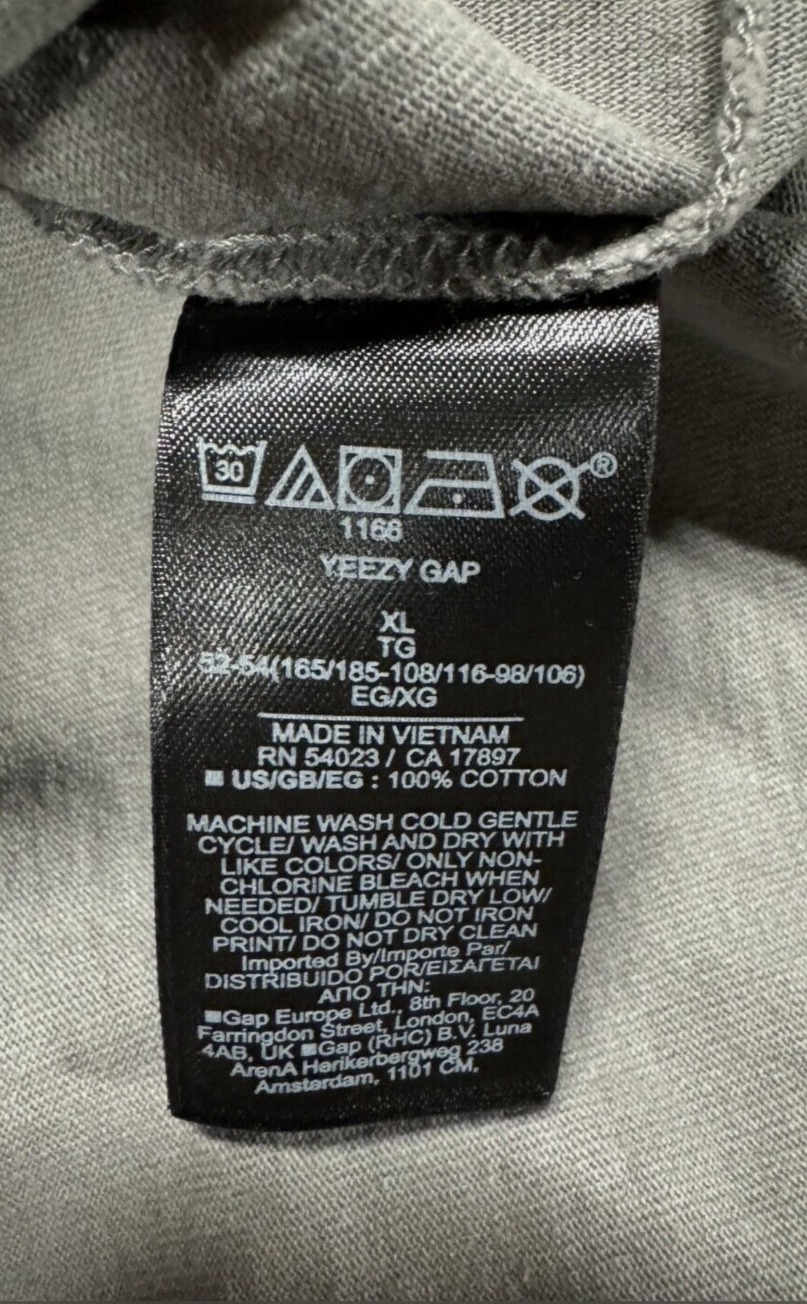 Gap × Kanye West × Yeezy YEEZY GAP H02 REGULAR TEE GRY11 Size US M / EU 48-50 / 2 - 3 Thumbnail