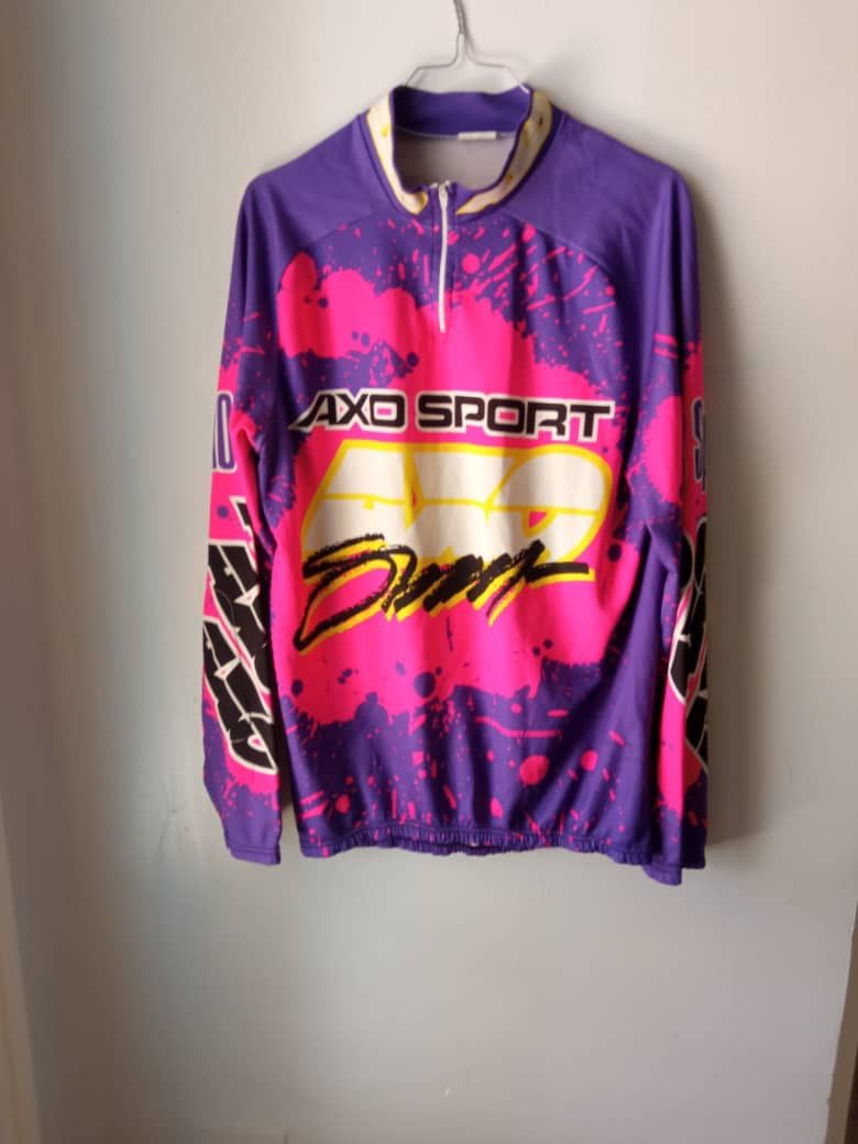 Japanese Brand × Vintage Vintage Axo Sport International cycling half zip Tshirt Size US L / EU 52-54 / 3 - 1 Thumbnail