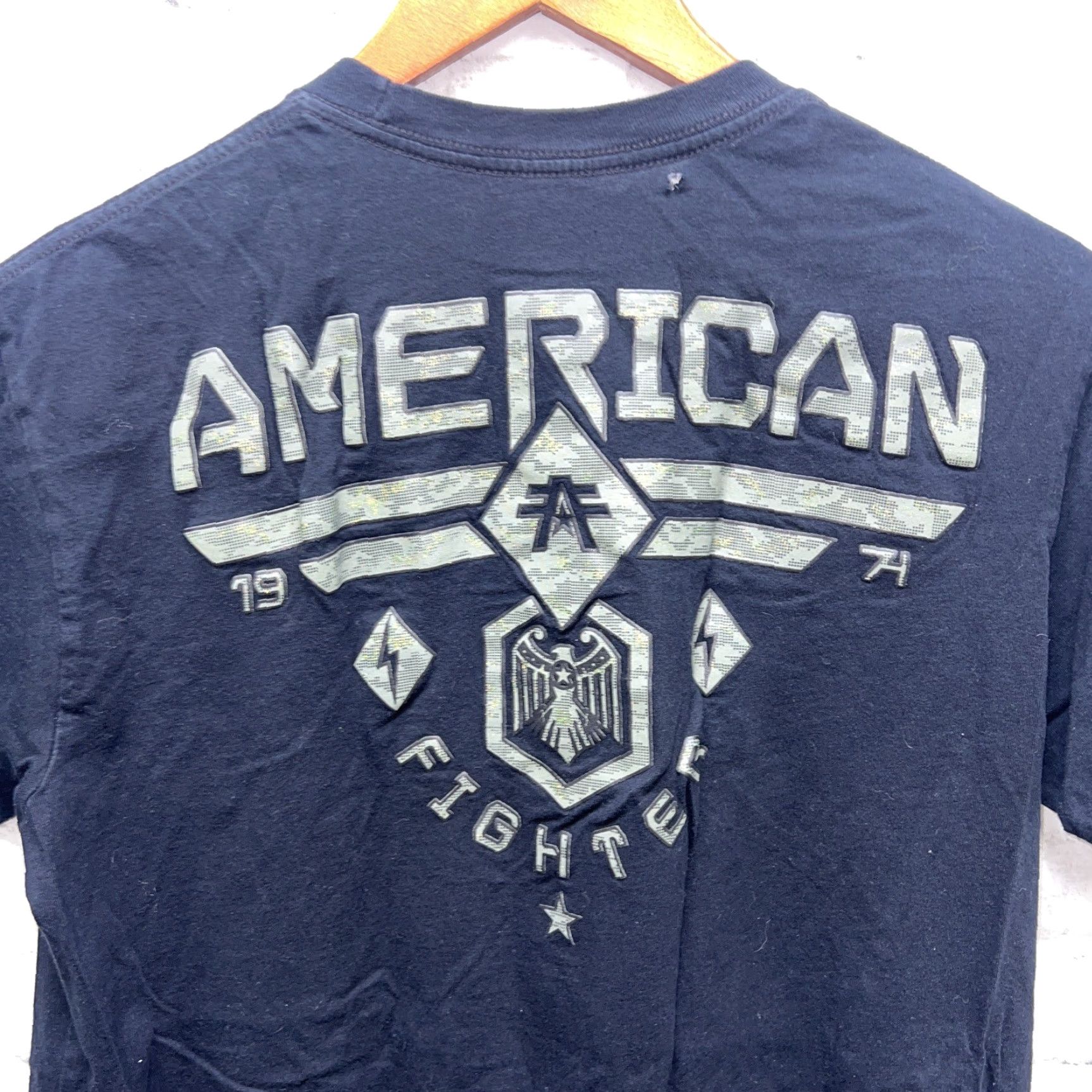 Vintage AMERICAN FIGHTER Black Graphic T-Shirt Mens M Size US M / EU 48-50 / 2 - 5 Thumbnail