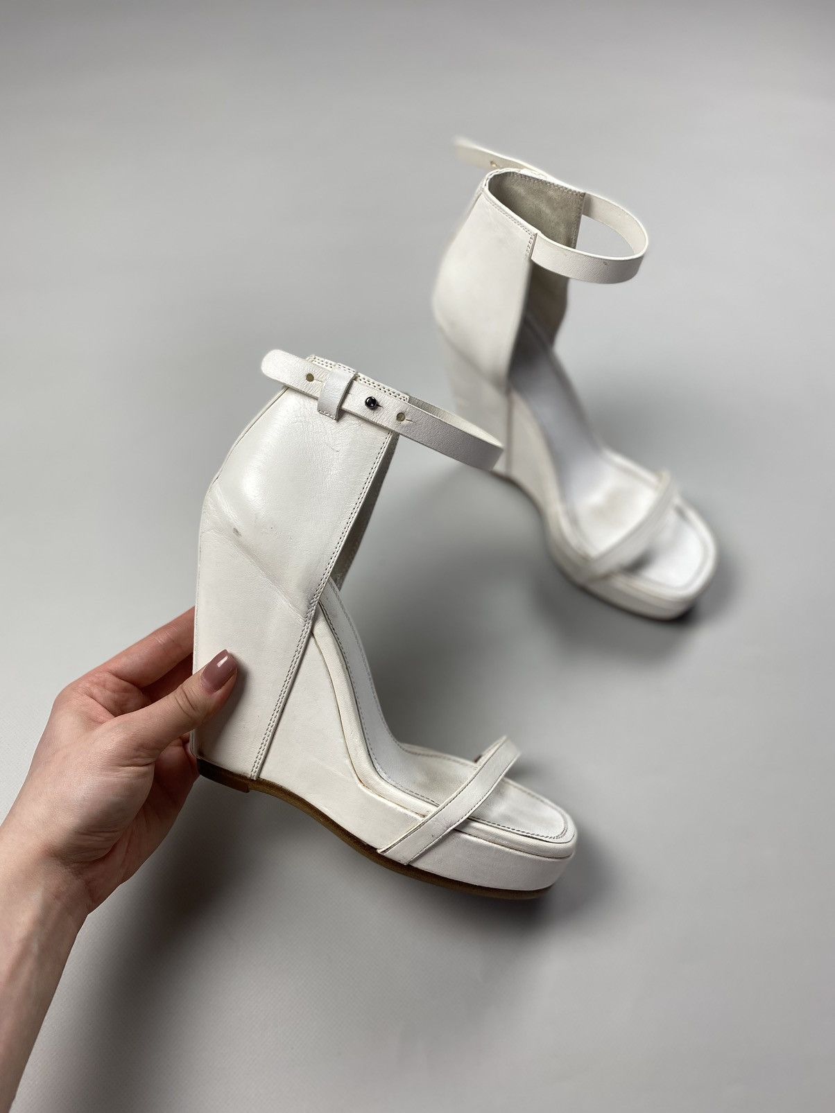 Rick Owens Rick Owens avant-garde ladies leather platform heels sandals Size US 9 / IT 39 - 4 Thumbnail