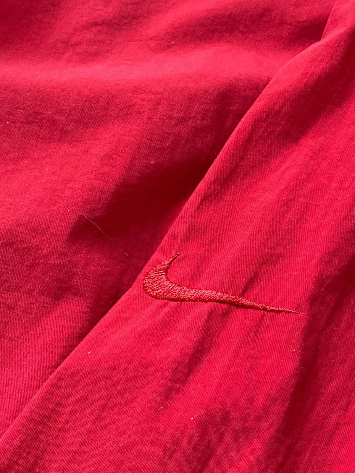 Nike Nike Y2K Nylon Vintage Sweatshirt Light Jacket Hot Red Size US XL / EU 56 / 4 - 4 Thumbnail