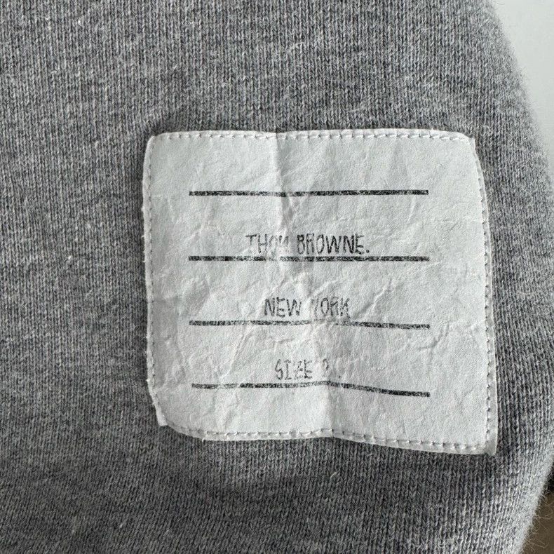 Thom Browne Thom browne Gray back color stripe logo sweatshirt 2503-Nex Size US M / EU 48-50 / 2 - 2 Thumbnail