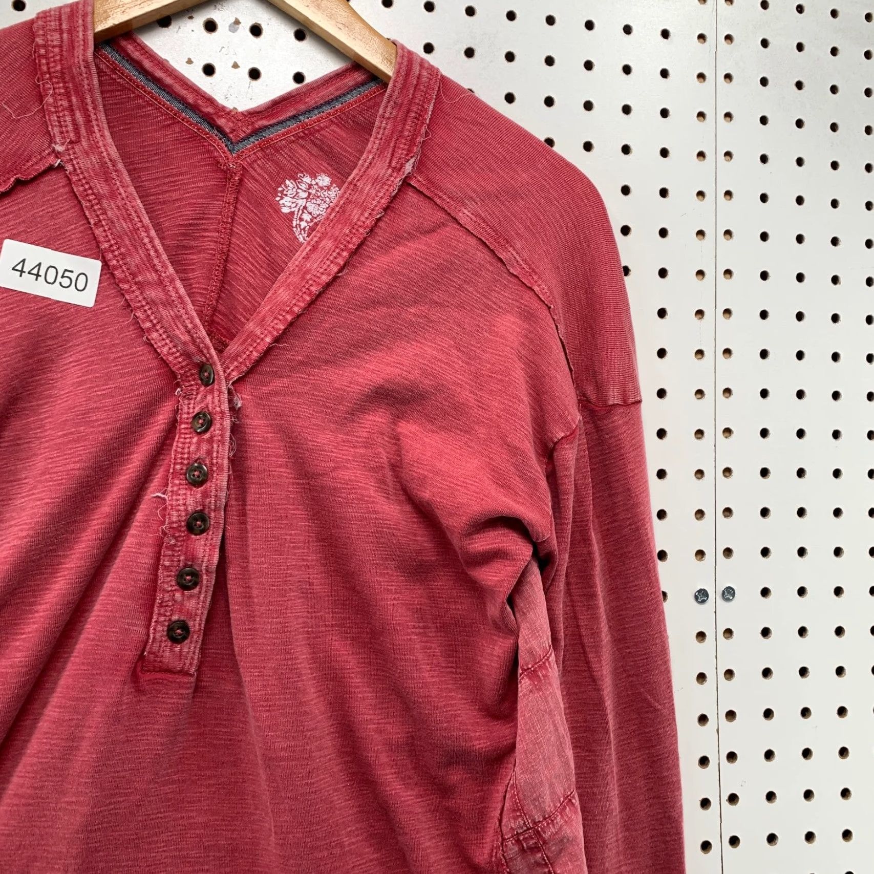 Anthropologie VINTAGE Anthropologie Pilcro Henley Swing Top 100% Cotton Pink M Adult Women's Swing Top 90s Event? Size M / US 6-8 / IT 42-44 - 6 Thumbnail