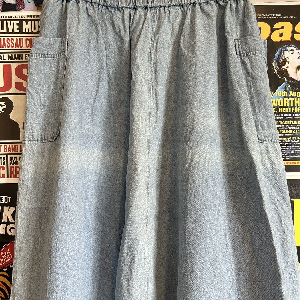 Vintage Vintage Samansa Mos2 Blue Wash Skirt Size 28" / US 6 / IT 42 - 5 Thumbnail