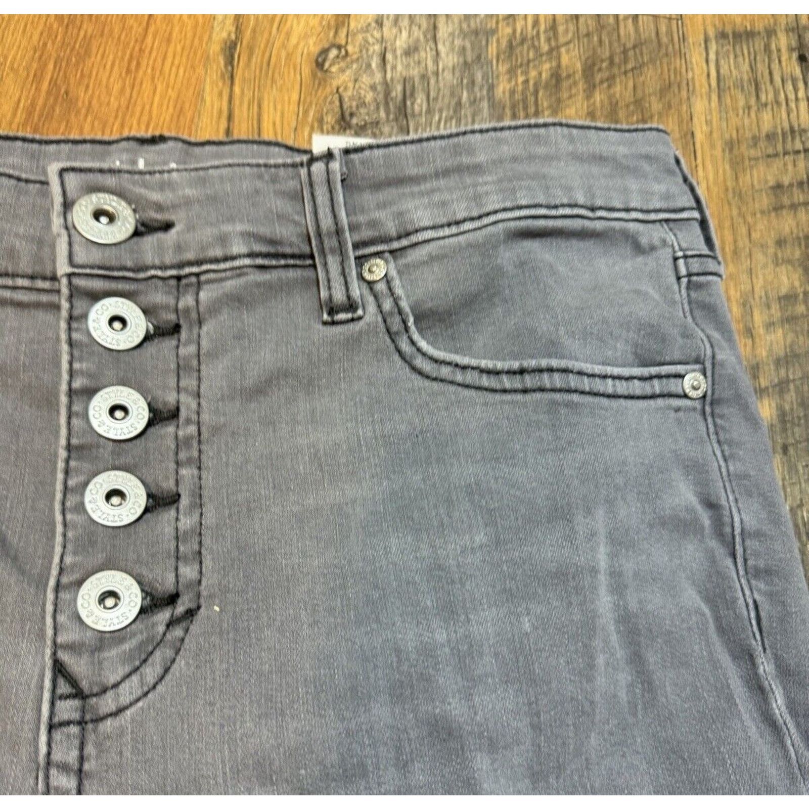 Other Style & Co Button Fly High Rise Skinny Ankle Jeans Size 10 Size 32" / US 10 / IT 46 - 8 Thumbnail