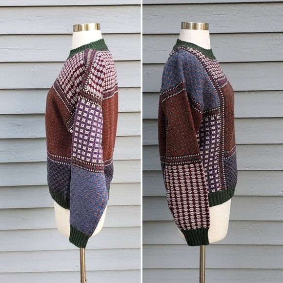 Vintage × Woolrich Woolen Mills Vintage 90s y2k Woolrich Fair Isle lcelandic Ski Sweater Size M / US 6-8 / IT 42-44 - 2 Thumbnail