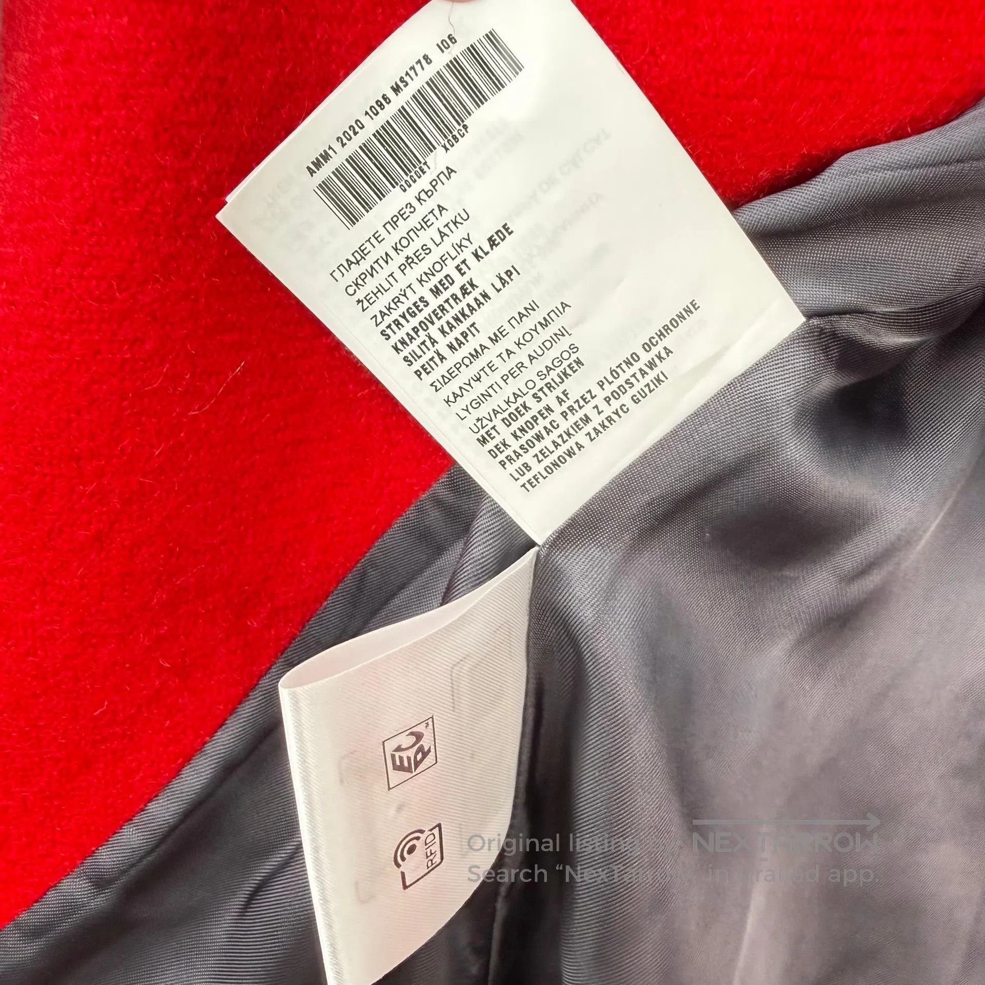 Miu Miu Miu Miu Red Christmas Atmosphere Lapel Double Breasted Woo Size S / US 4 / IT 40 - 5 Thumbnail