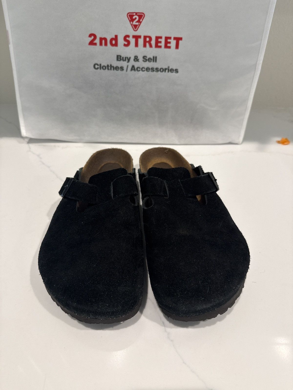 Birkenstock Birkenstock boston suede soft top - black Size US 7 / EU 40 - 1 Thumbnail