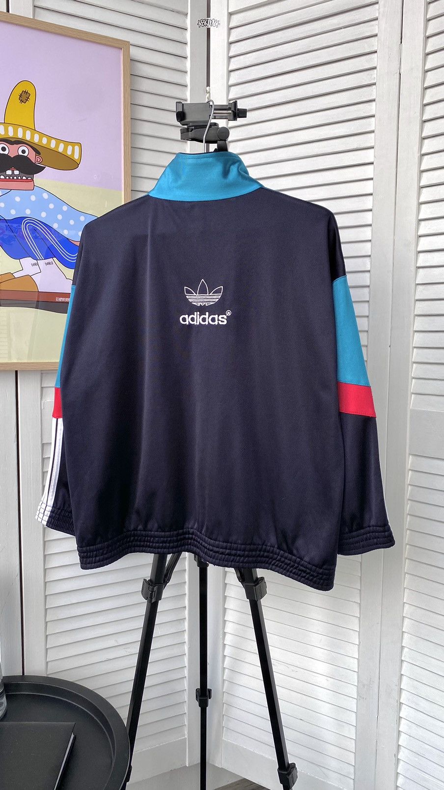 Adidas × Vintage Vintage Adidas Track Firebird Retro Jacket Striped 90s Blue Size US XXS / EU 40 - 2 Thumbnail
