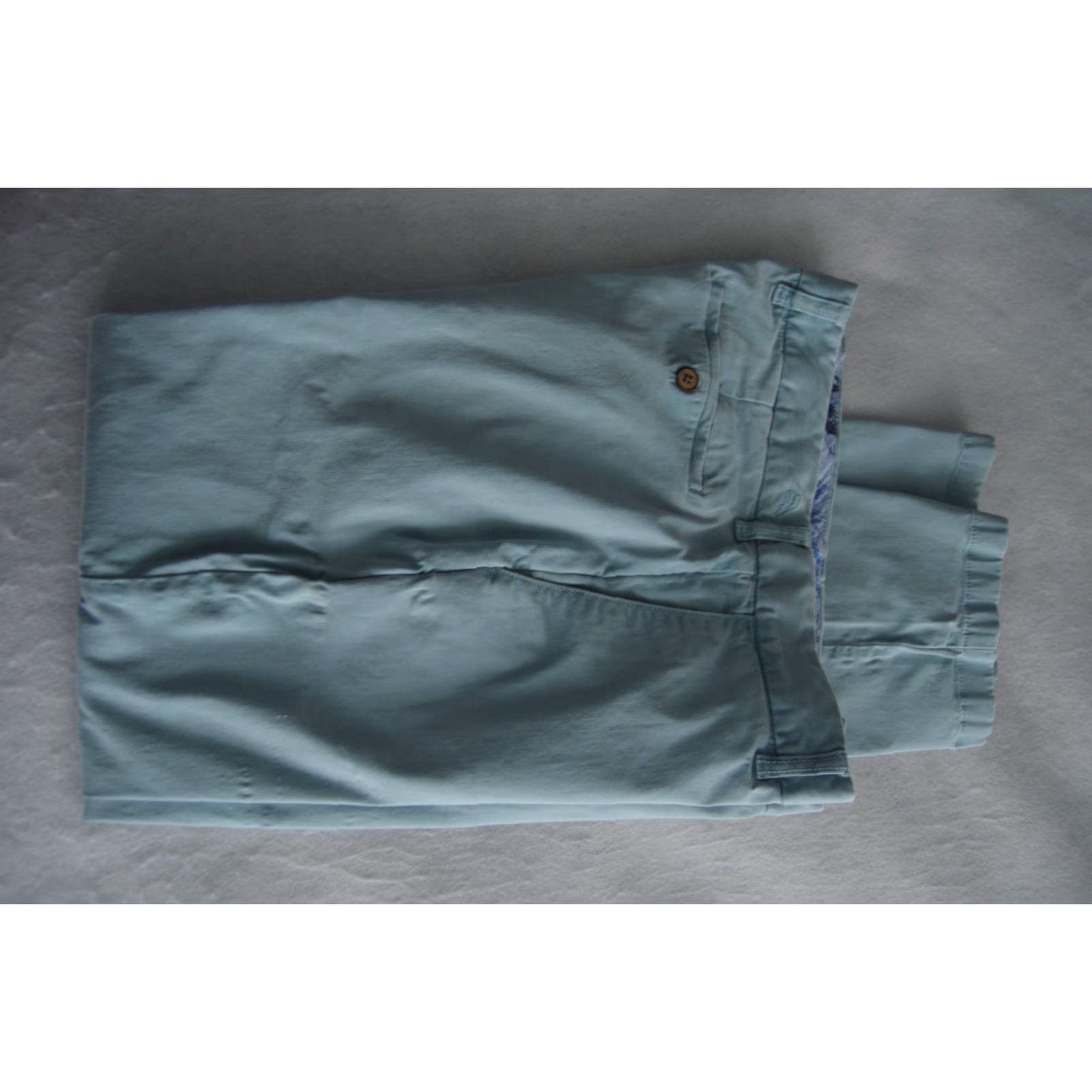 Tommy Bahama Tommy Bahama Pants Men's Chino Regular 33 Blue Beach Marlin Logo Flat Front Patch Pockets Casual Cotton Blend Size US 33 - 3 Thumbnail