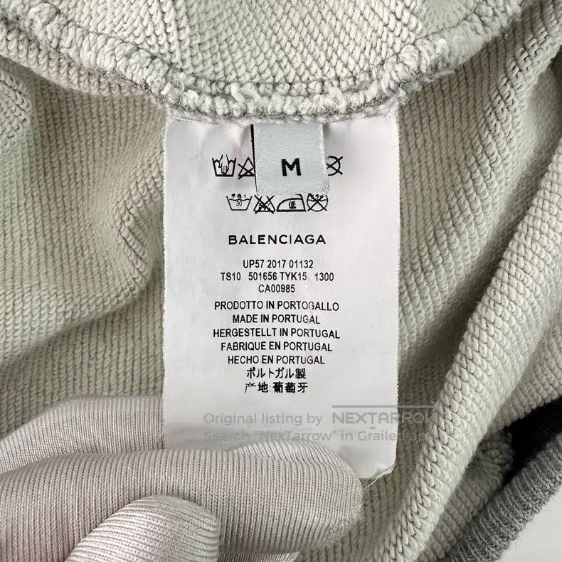 Balenciaga Balenciaga Grey letter logo print gradient classic hooded Size US M / EU 48-50 / 2 - 5 Thumbnail