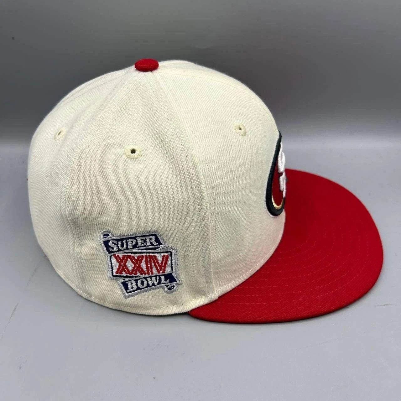New Era San Francisco 49ers Hat Men 7 1/4 White Red NFL Fitted Cap Size ONE SIZE - 1 Thumbnail