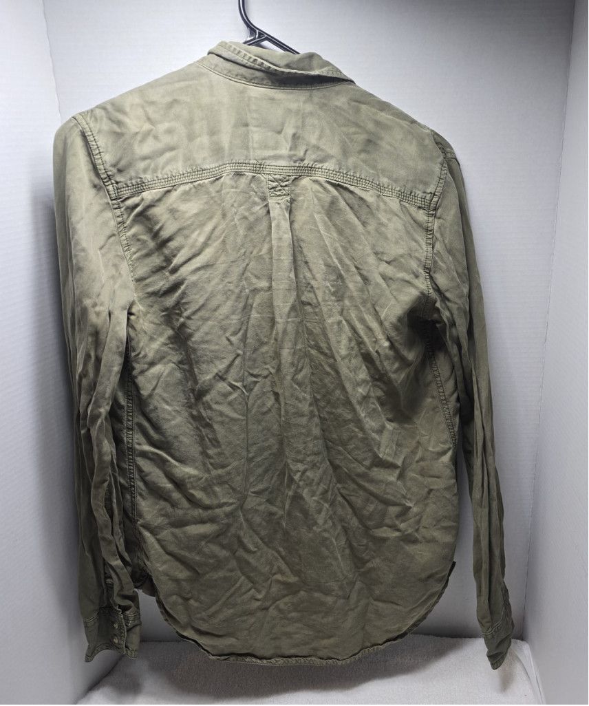 American Eagle Outfitters American Eagle Womens Gray Vtg Bf Button Up Shirt Size XS TP Size XS / US 0-2 / IT 36-38 - 7 Thumbnail