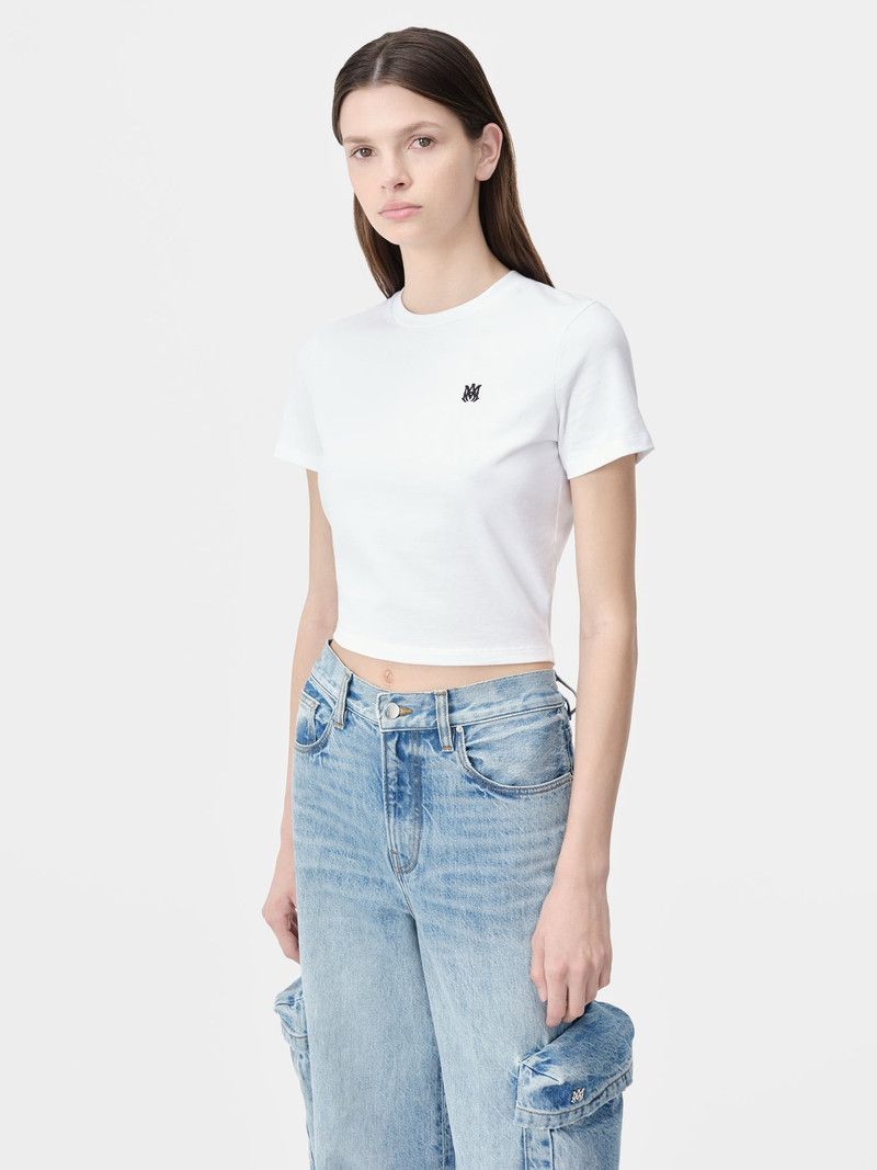 Amiri o1orln1125 MA Embroidered T-Shirt in White Size L / US 10 / IT 46 - 3 Thumbnail