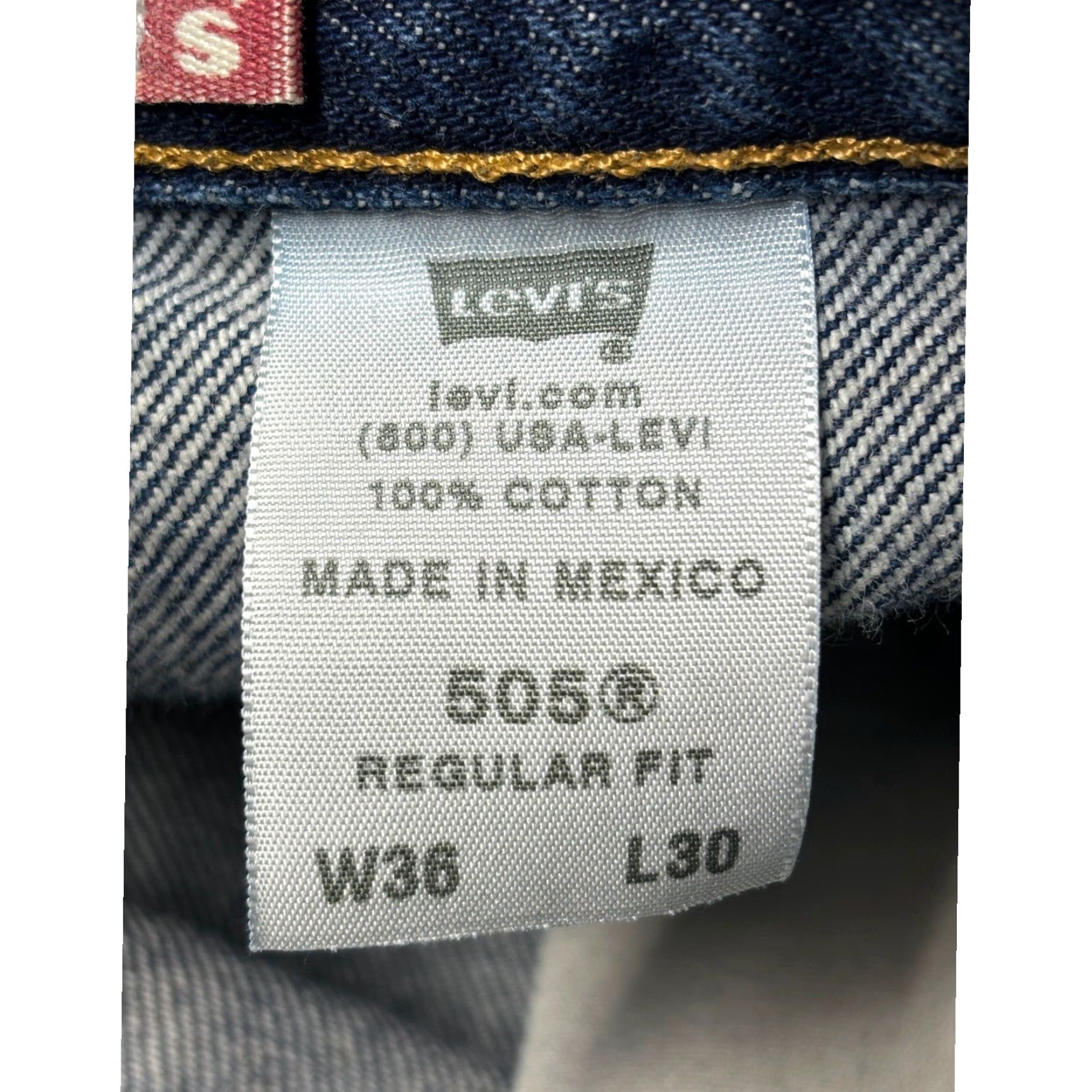 Levi's Levi's 505 Regular Jeans Men W36 L30 Denim Blue Five Pocket Zip Fly Straight Regular Fit Size US 36 / EU 52 - 6 Thumbnail