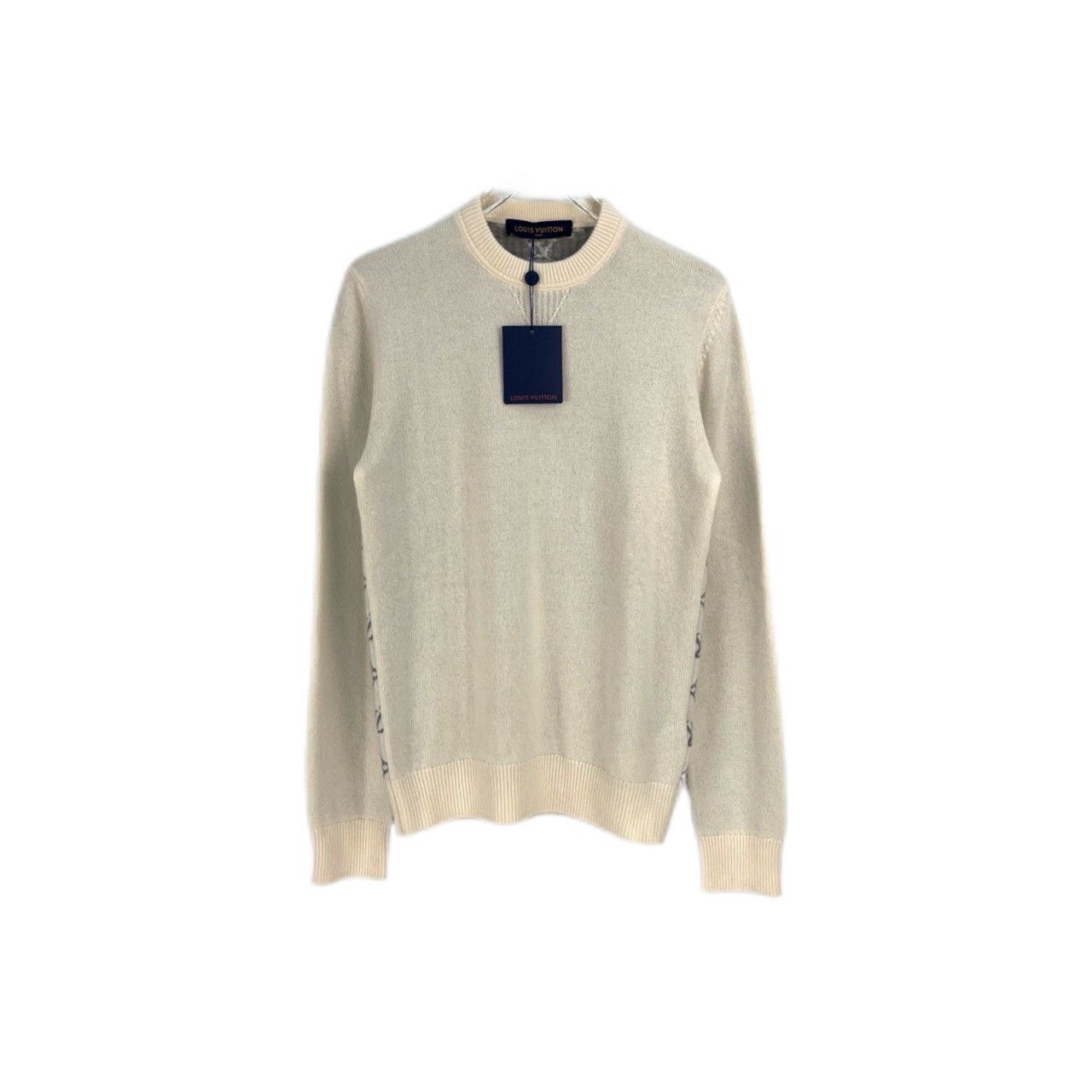 Louis Vuitton Louis Vuitton White cashmere sweater with monogrammed back Size US S / EU 44-46 / 1 - 1 Thumbnail