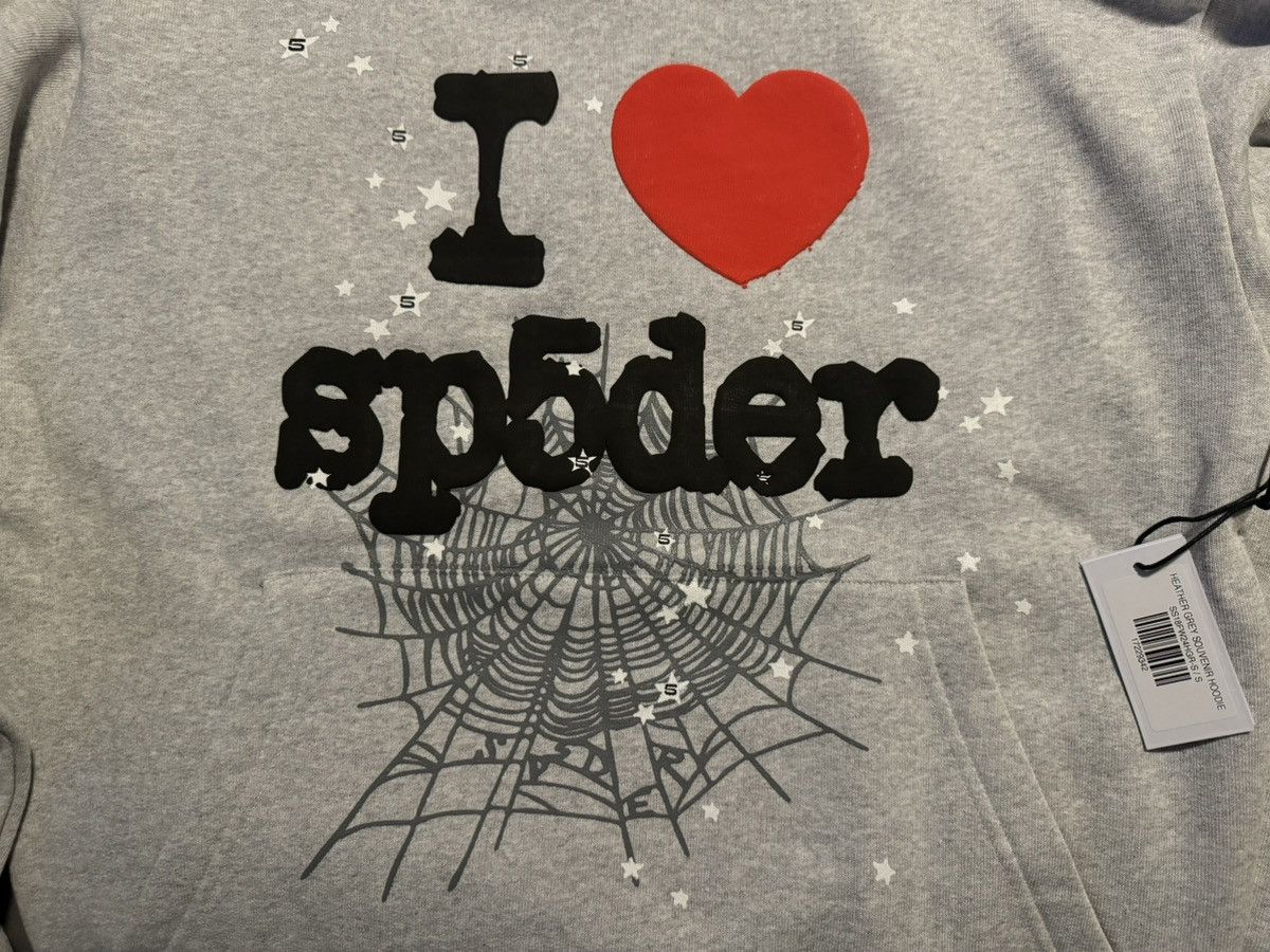 Sp5der Sp5der I Heart SP5 Souvenir Heather Grey Hoodie Size Small Size US S / EU 44-46 / 1 - 3 Thumbnail