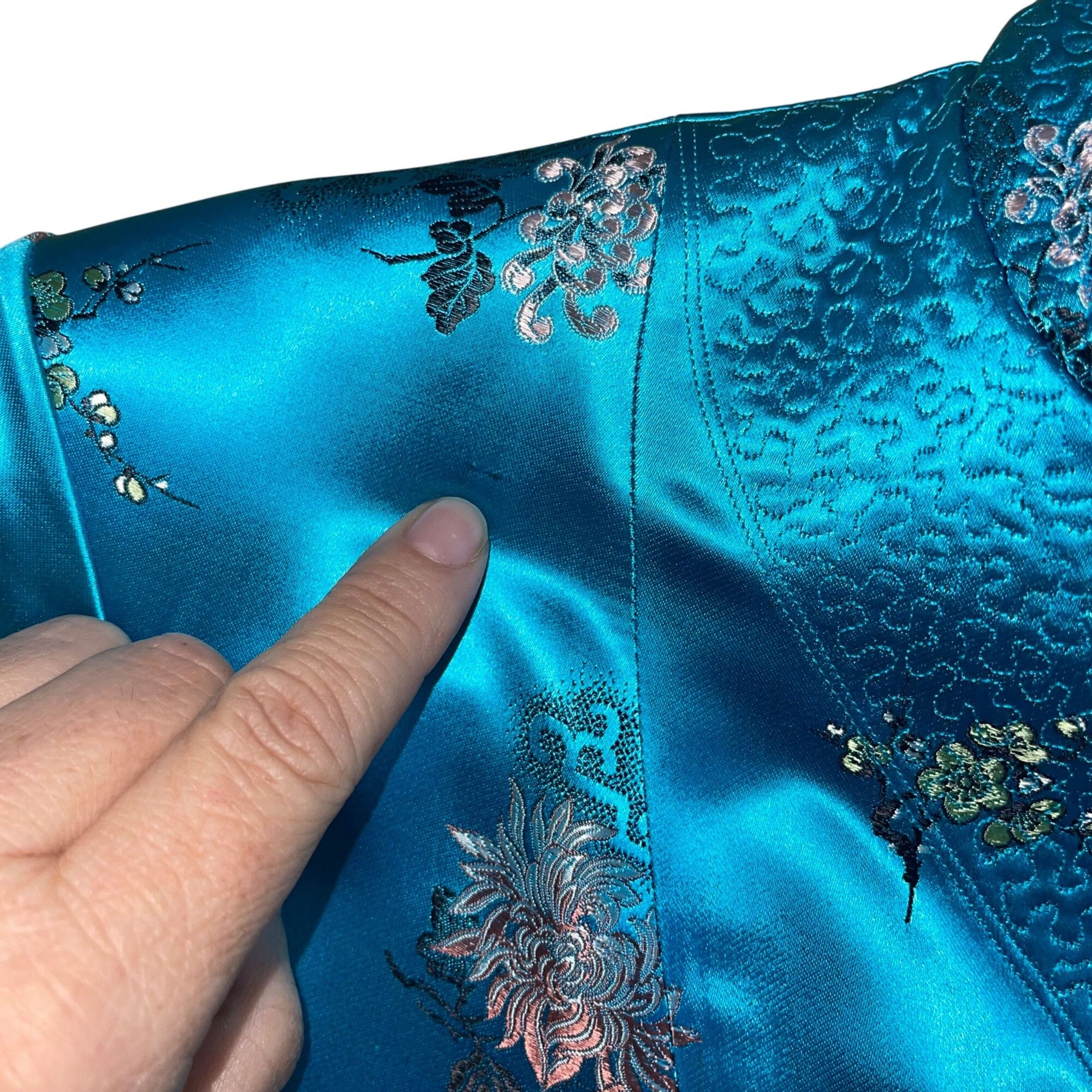 Vintage Vintage Womens Robe Size 40 Blue Duster Kimono Size ONE SIZE - 4 Thumbnail