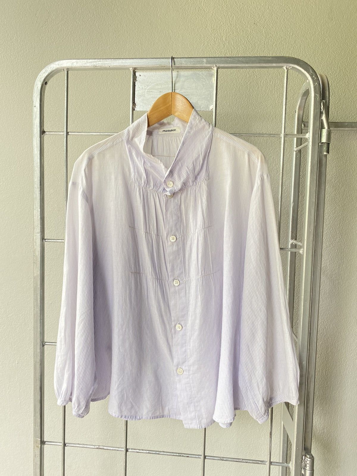 Issey Miyake Plantation stripped white blouse Size M / US 6-8 / IT 42-44 - 1 Thumbnail