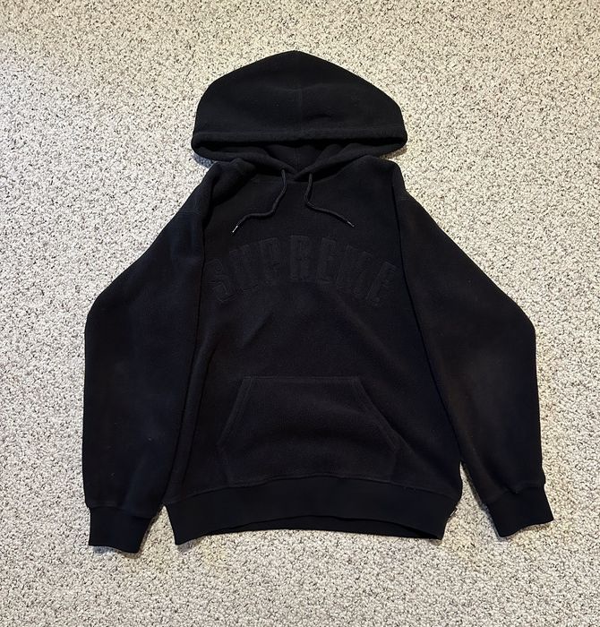 Supreme Supreme Polartec Hooded Sweatshirt Black | Grailed