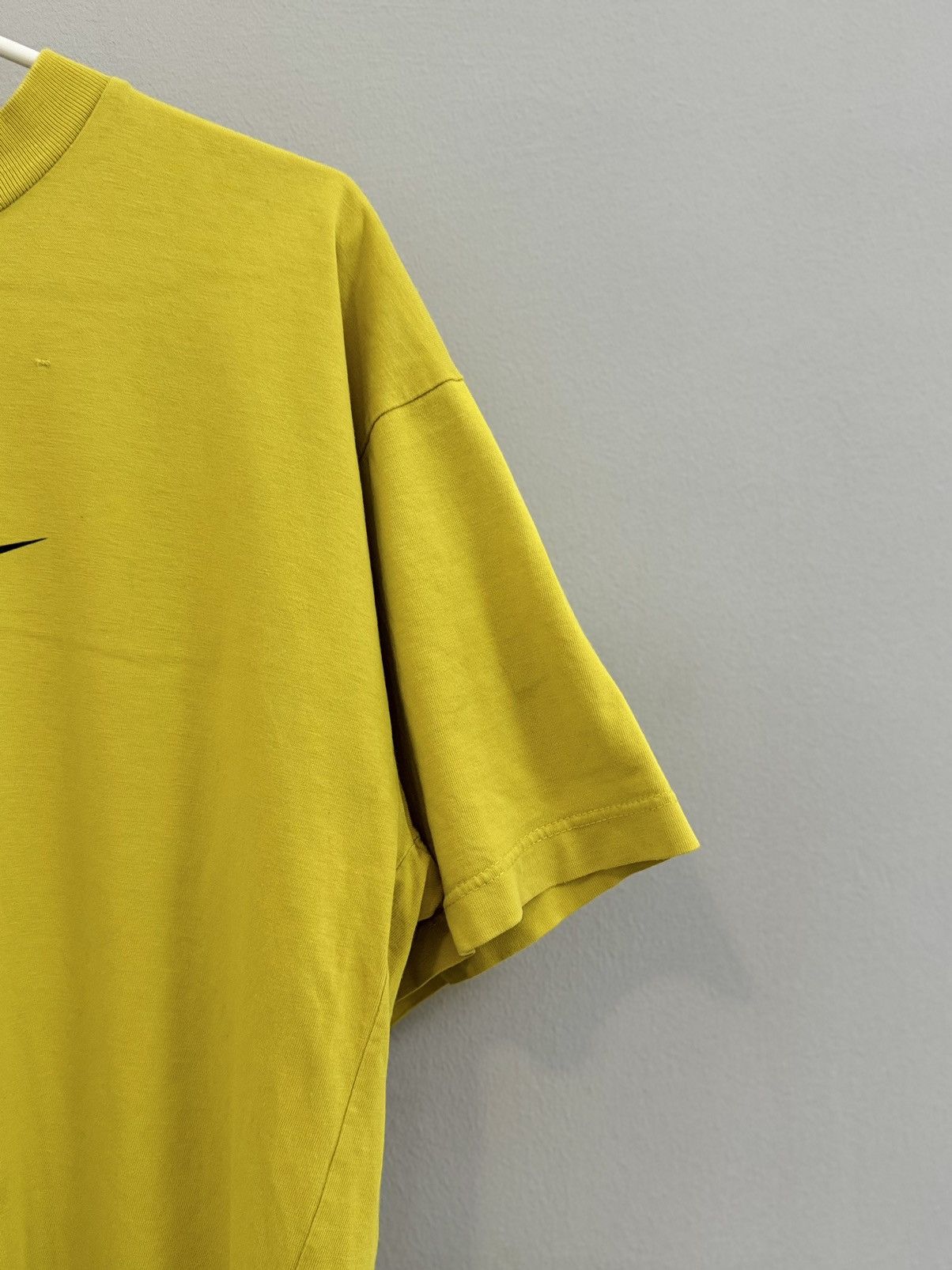 Nike × Vintage 90s Nike Vintage Big Center Swoosh Striped T-shirt Rare Size US M / EU 48-50 / 2 - 3 Thumbnail