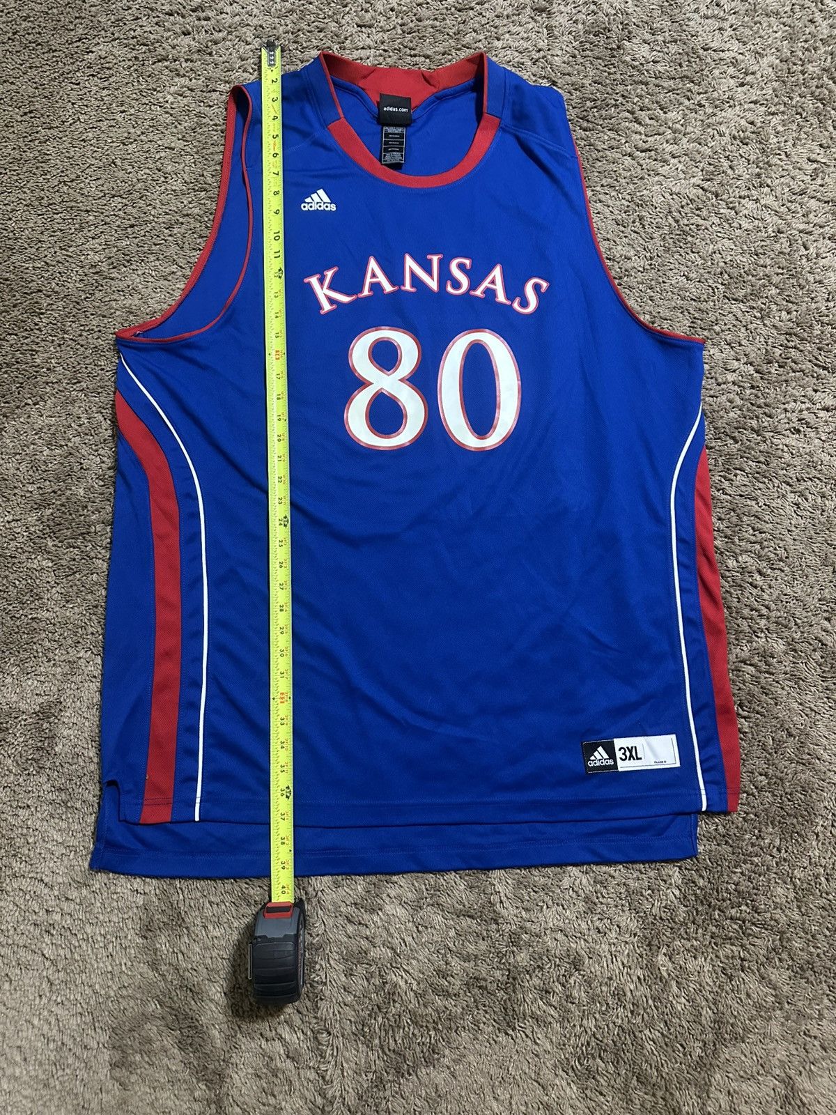 NCAA Vintage NCAA Kansas Jayhawks basketball jersey size 3XL Size US XXL / EU 58 / 5 - 8 Thumbnail