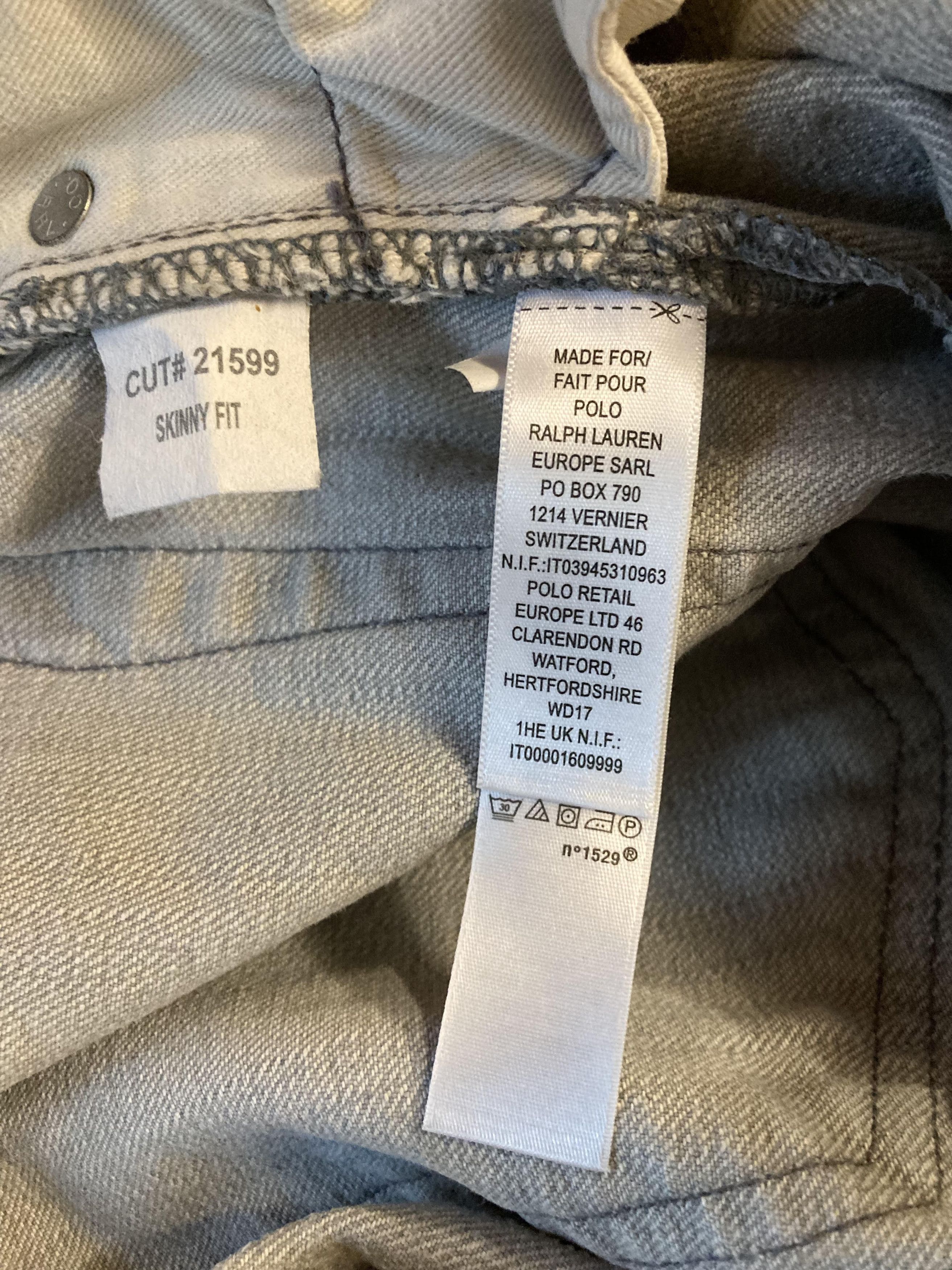 RRL Ralph Lauren RRL Stretch High Skinny Distressed Grey Jean Made in USA Size 30" / US 8 / IT 44 - 9 Thumbnail