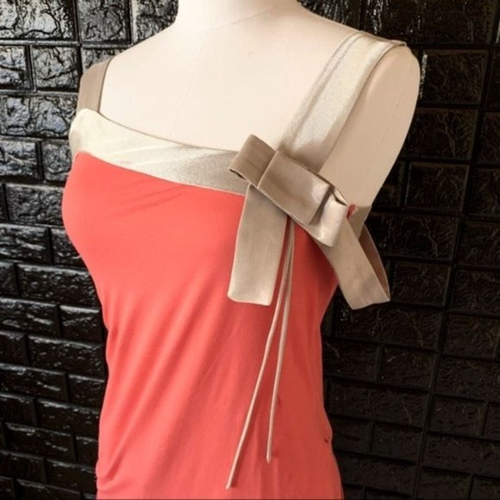 Stella McCartney Stella McCartney Knit Sleeveless blouse with Coral gold bow Size S / US 4 / IT 40 - 3 Thumbnail