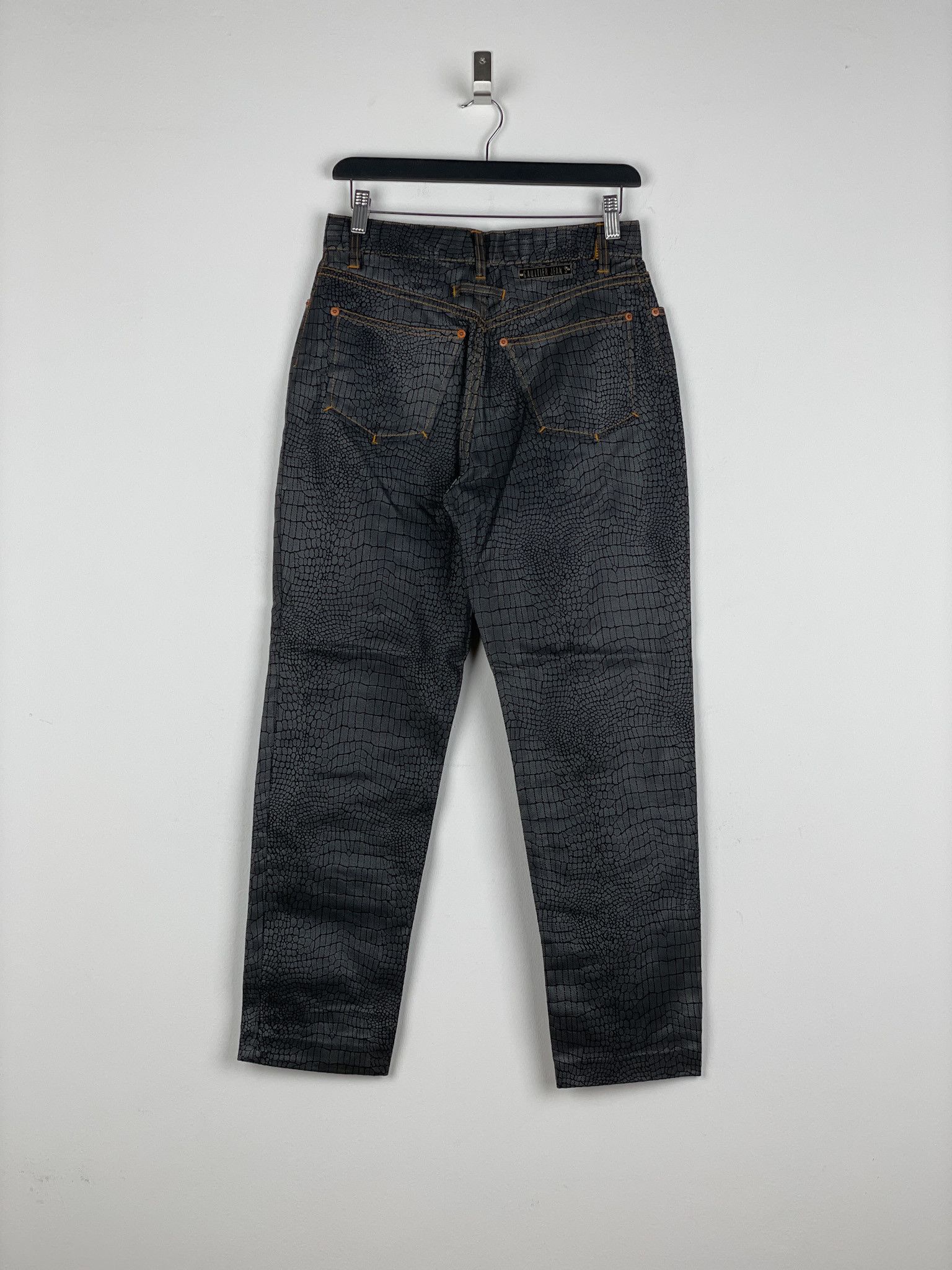 Jean Paul Gaultier AW95 Cyber Croc Print Denim Jeans