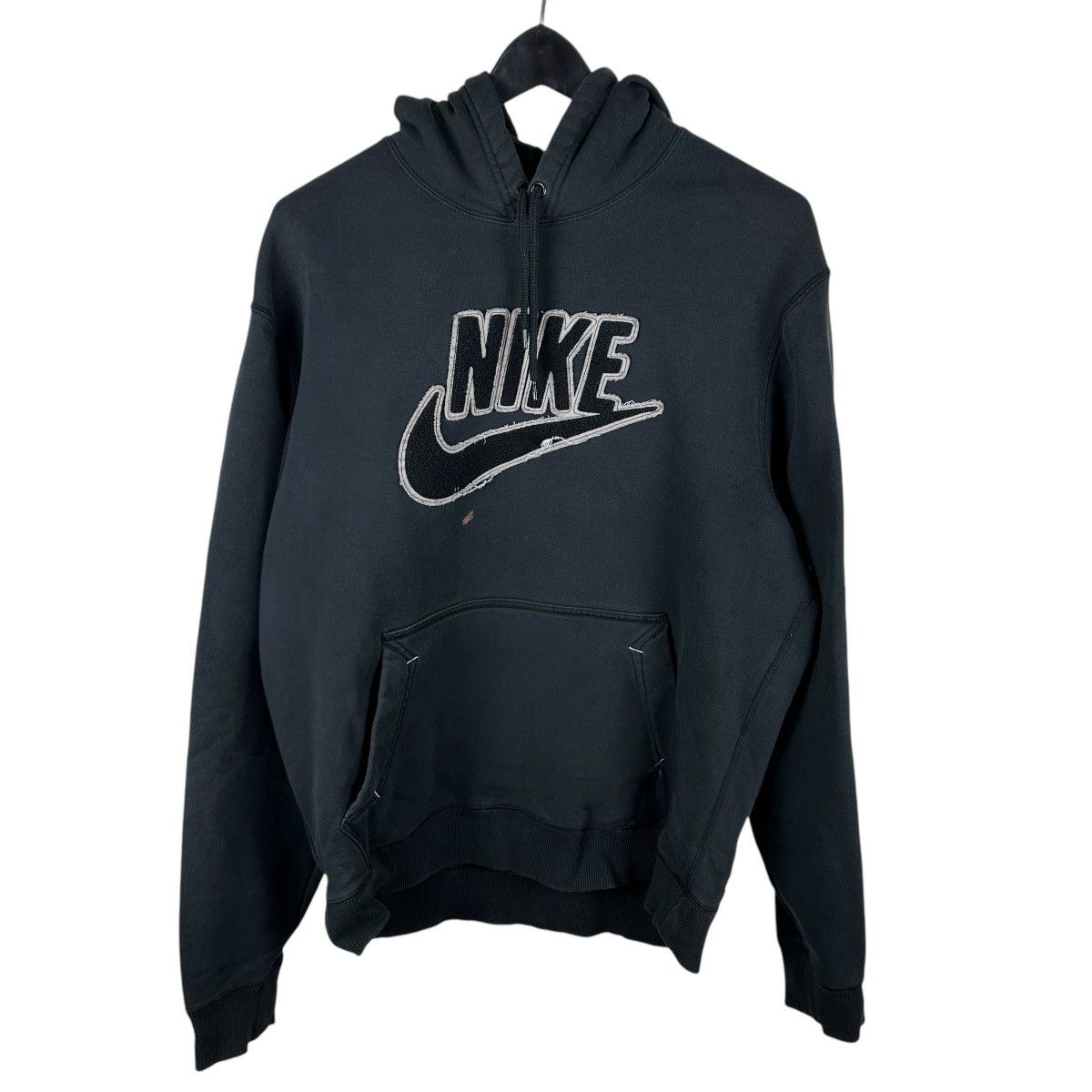 Nike × Vintage Vintage Y2K Nike Chenille Swoosh Patch Hoodie Size US M / EU 48-50 / 2 - 1 Thumbnail