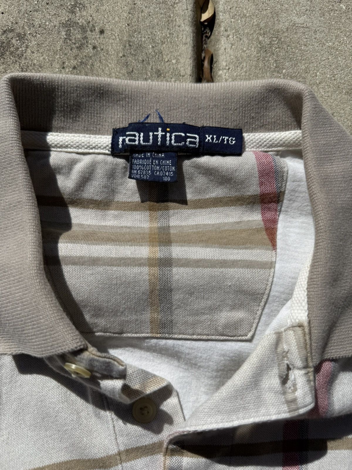 Nautica × Polo Ralph Lauren × Vintage Vintage 90s Y2K Nautica Plaid Polo shirt Size XL Size US XL / EU 56 / 4 - 3 Thumbnail