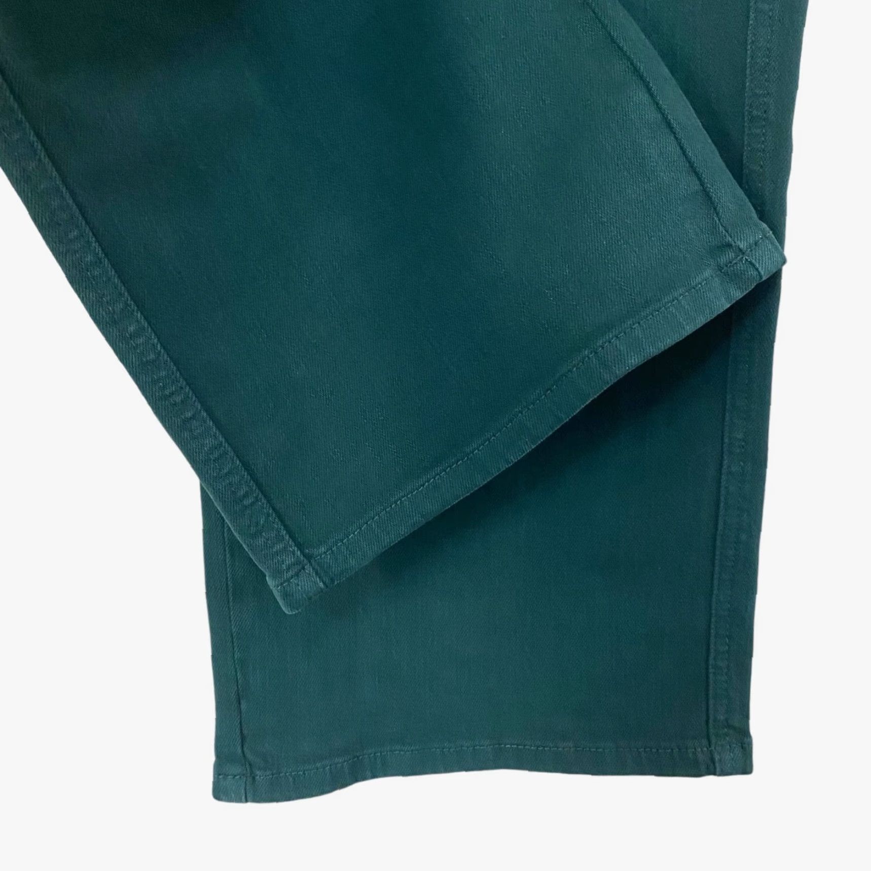 Vintage Judy Blue Jeans Tummy Control Wide-Leg High-Waisted Teal Green Cropped 31 Women Size 24" / US 00 / IT 34 - 7 Thumbnail
