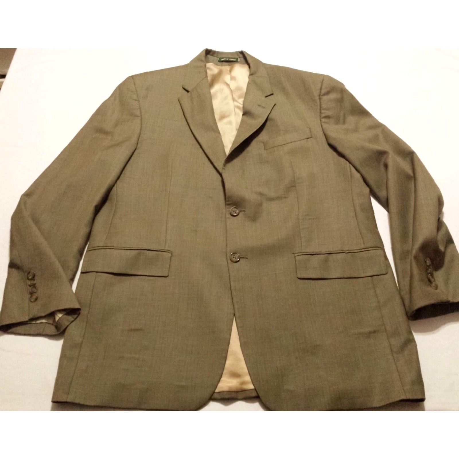 Ralph Lauren Ralph Lauren Blazer Mens 42 Long Solid Green Wool 2 Button Jacket Coat Wrapper 100% Wool - Vintage? No, 4-button Sleeve - Regular Fit Size US XL / EU 56 / 4 - 3 Thumbnail