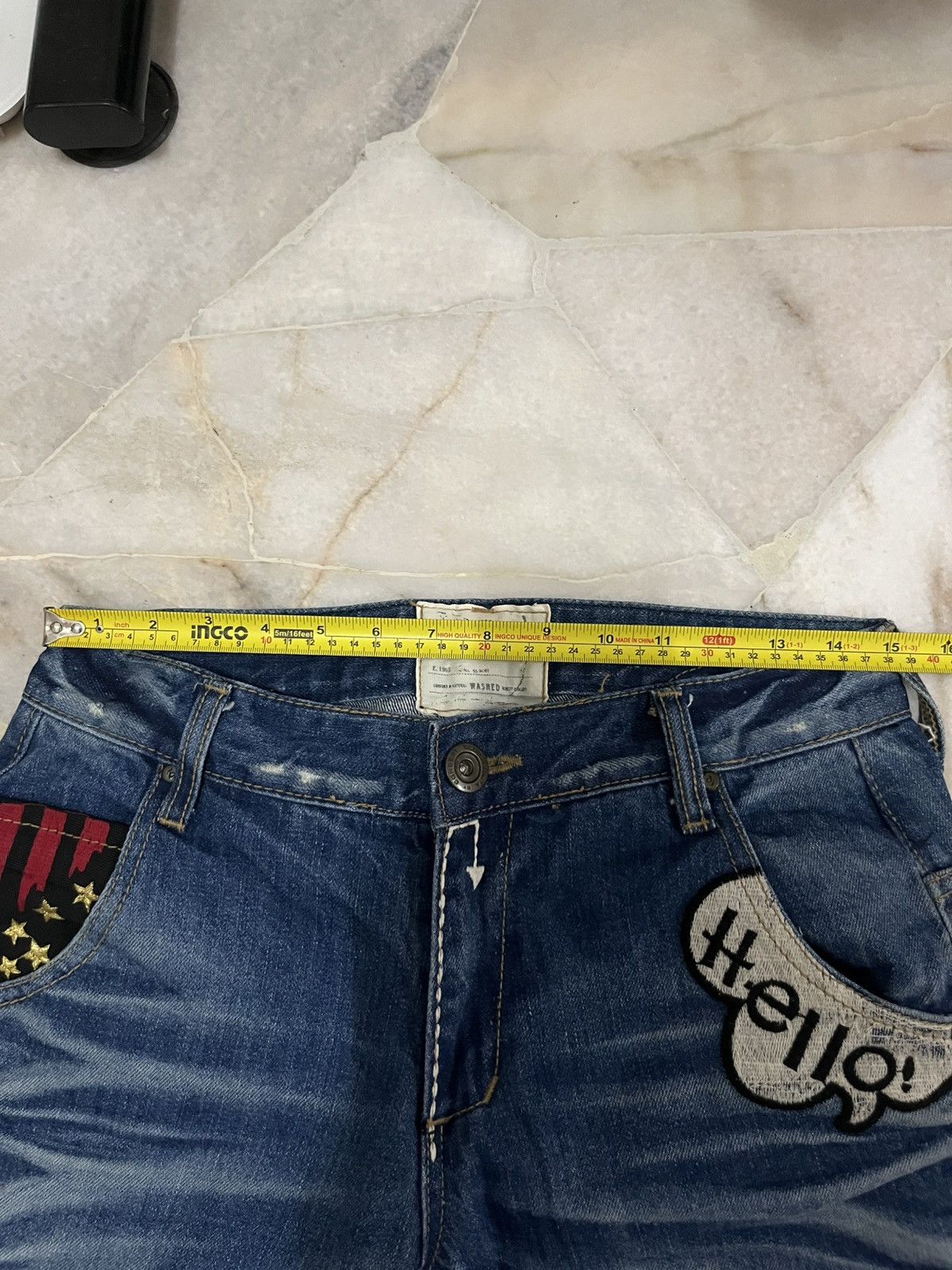 Japanese Brand Yoshitomo Nara Lolita Distressed denim jeans Size US 30 / EU 46 - 17 Thumbnail