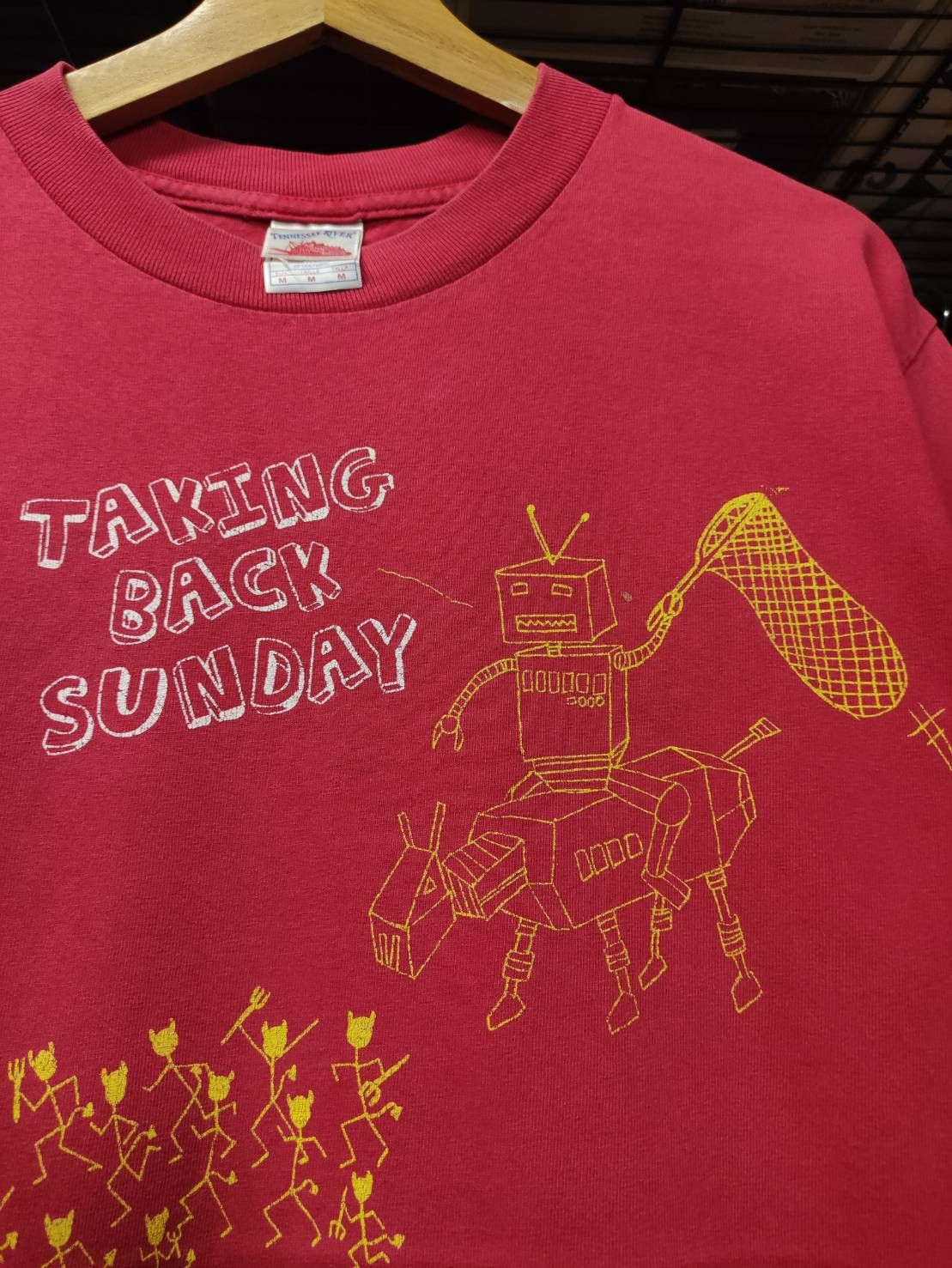 Band Tees Vtg 00's Taking Back Sunday " Robot " T-shirt Size US M / EU 48-50 / 2 - 4 Thumbnail