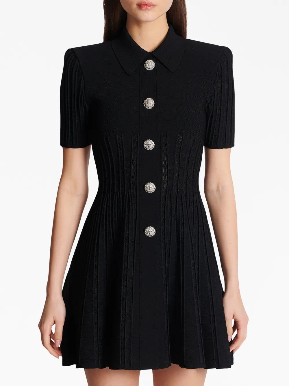 Balmain o1y0525 Mini Dress in Black Size M / US 6-8 / IT 42-44 - 3 Thumbnail