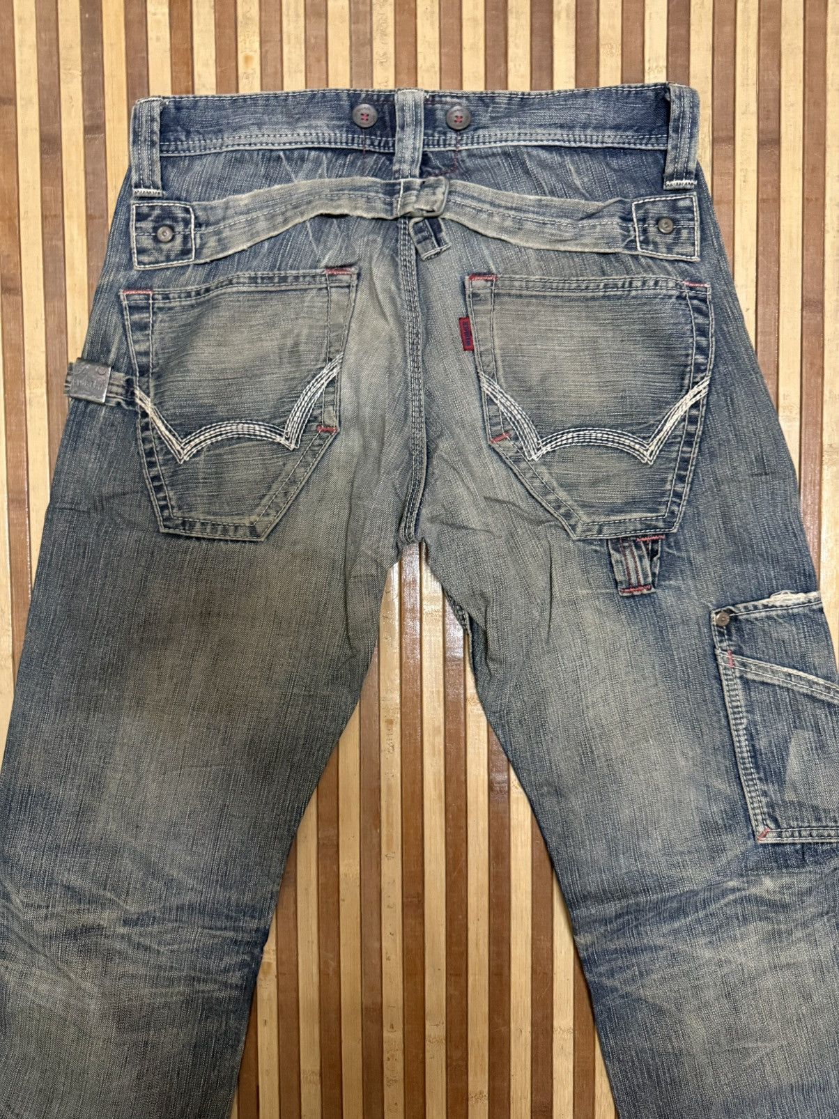 Japanese Brand 🔥VINTAGE EDWIN BLUE TRIP Denim Pants / Streetwear / W31x32.5 Size US 31 - 9 Thumbnail