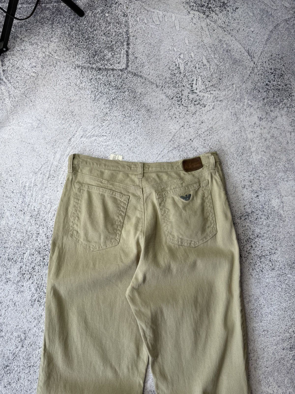 Armani Vintage Armani Jeans Linen Pants Metal Logo Old Money Size US 32 / EU 48 - 3 Thumbnail